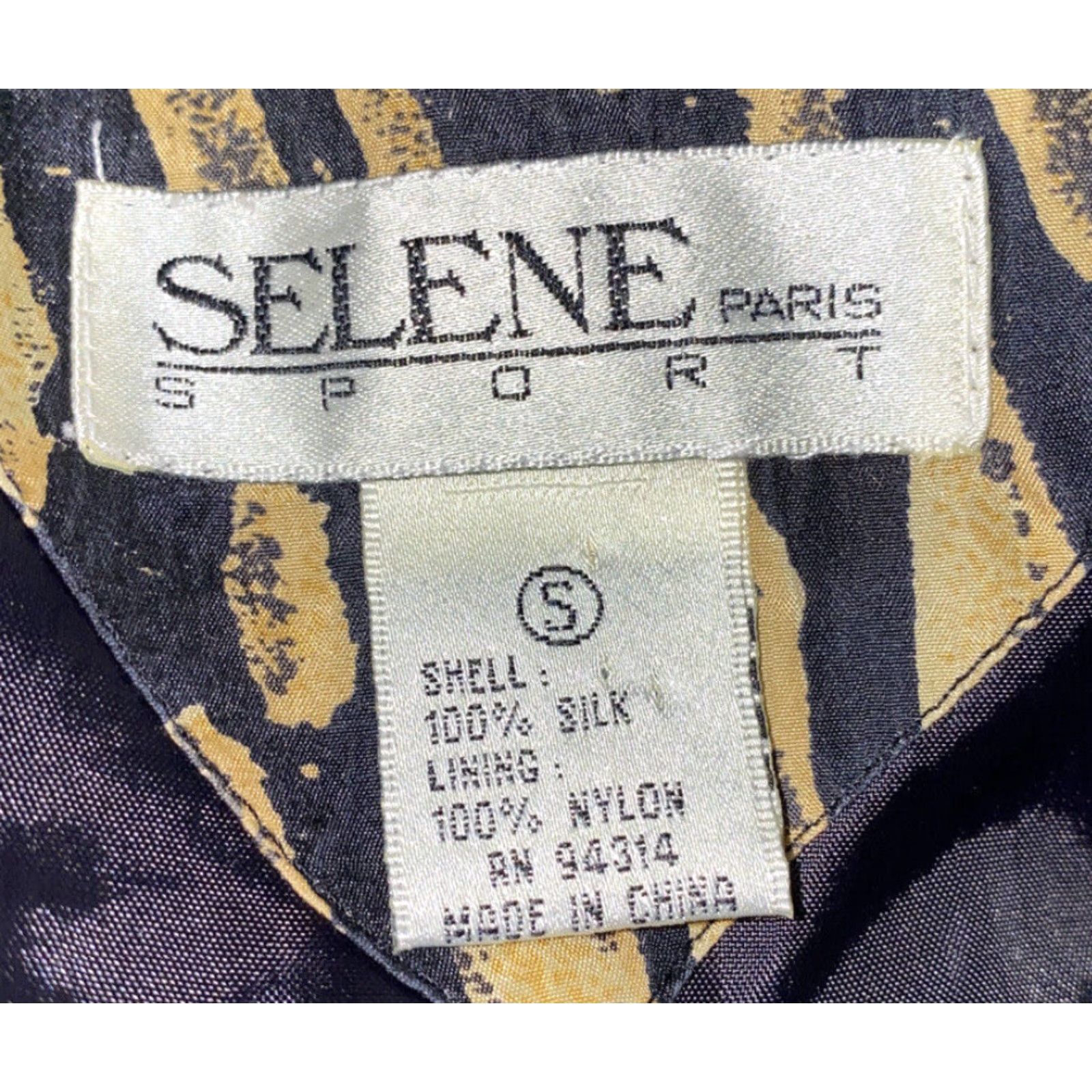 Vintage Selene Paris Jacket Silk Full Zip Women Size S Black/Beige, Casual, Silky Zip Front, Women's Fashion, Paris Theme Size S / US 4 / IT 40 - 6 Thumbnail