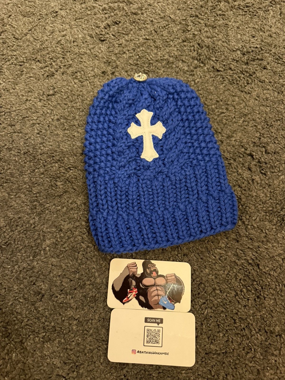 Chrome Hearts Chrome Hearts Cross Patch Cashmere Beanie Kids Size ONE SIZE - 2 Thumbnail