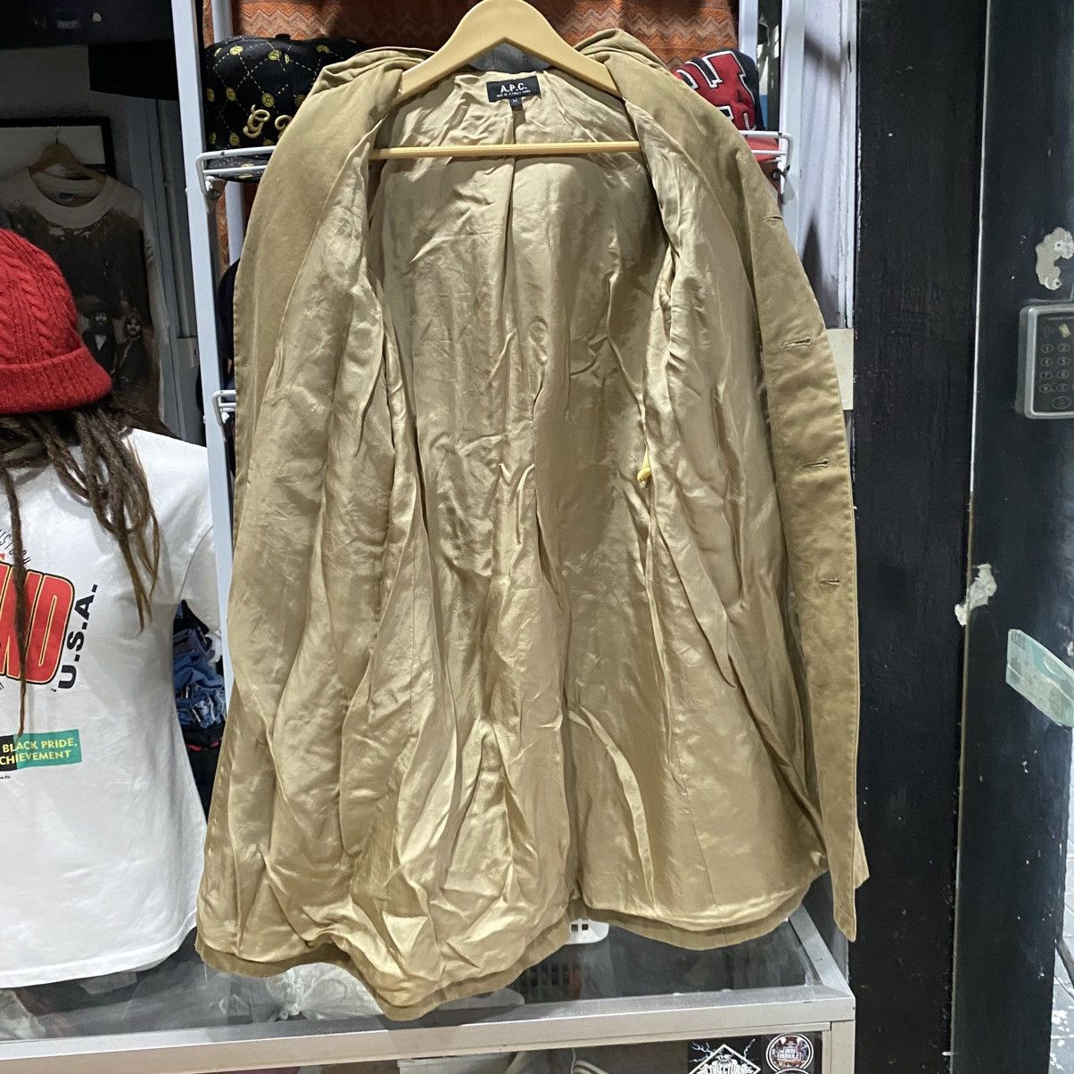 A.P.C. Vintage 1999 A.P.C Rue De Fleurus Paris TrenchCoat Hoodie M Size US M / EU 48-50 / 2 - 3 Thumbnail