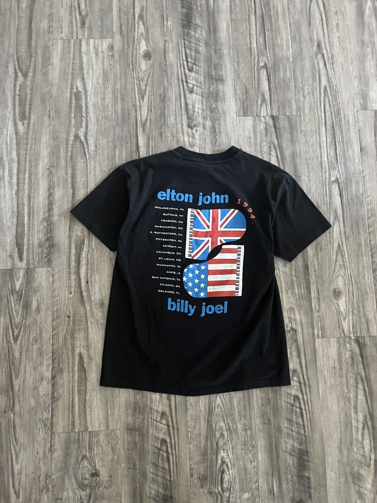 Vintage Vintage 1994 Billy Joel and Elton John Tour Tee Size US L / EU 52-54 / 3 - 3 Thumbnail