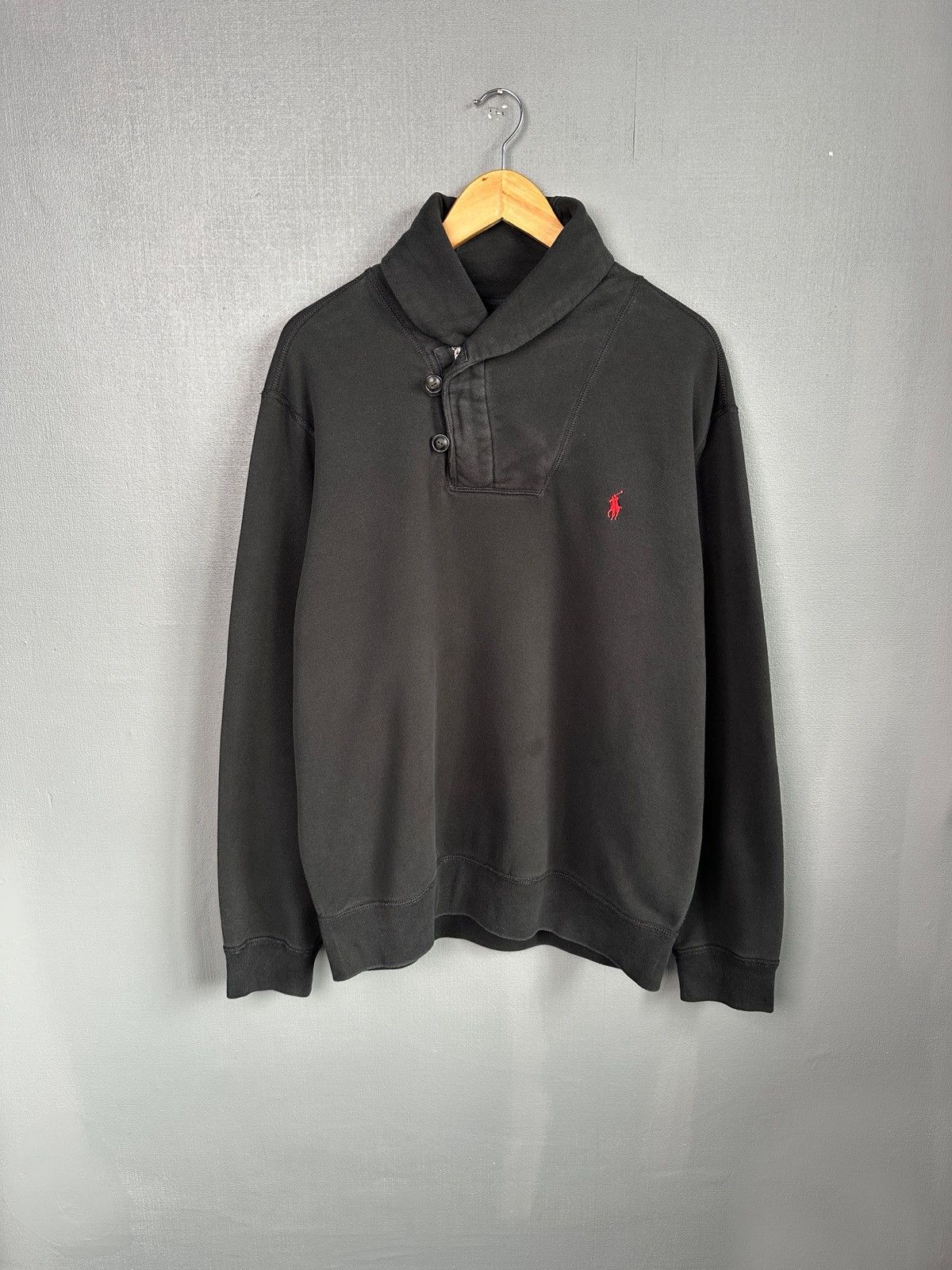 Polo Ralph Lauren POLO RALPH LAUREN Shawl Neck Black Sweater Men’s size XL Size US XL / EU 56 / 4 - 1 Thumbnail
