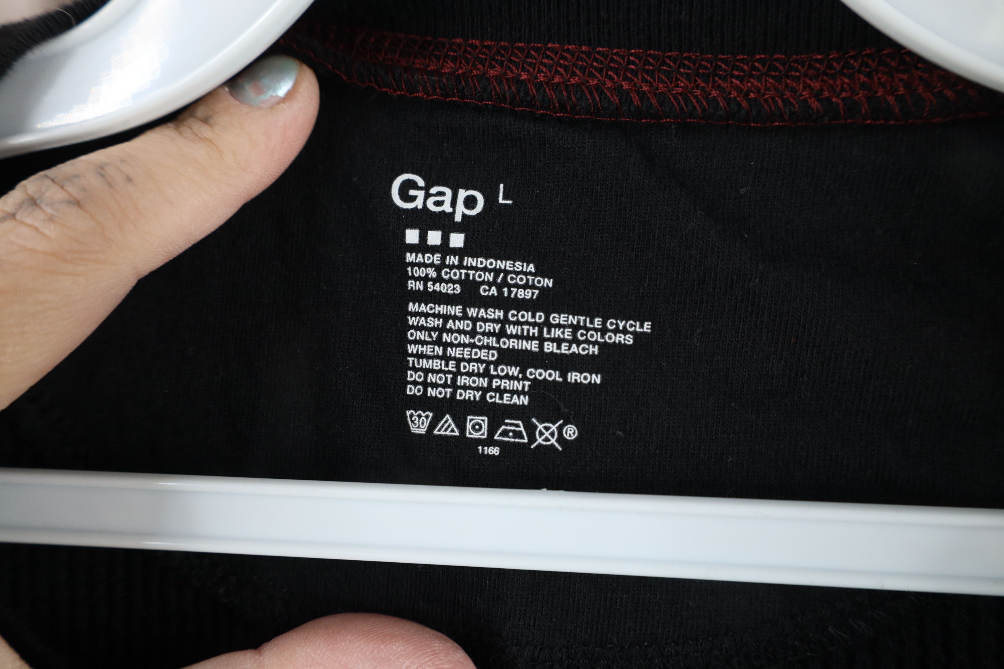 Gap × Vintage Vintage Gap Thermal Waffle Knit Long Sleeve T-Shirt Black Size US L / EU 52-54 / 3 - 4 Thumbnail