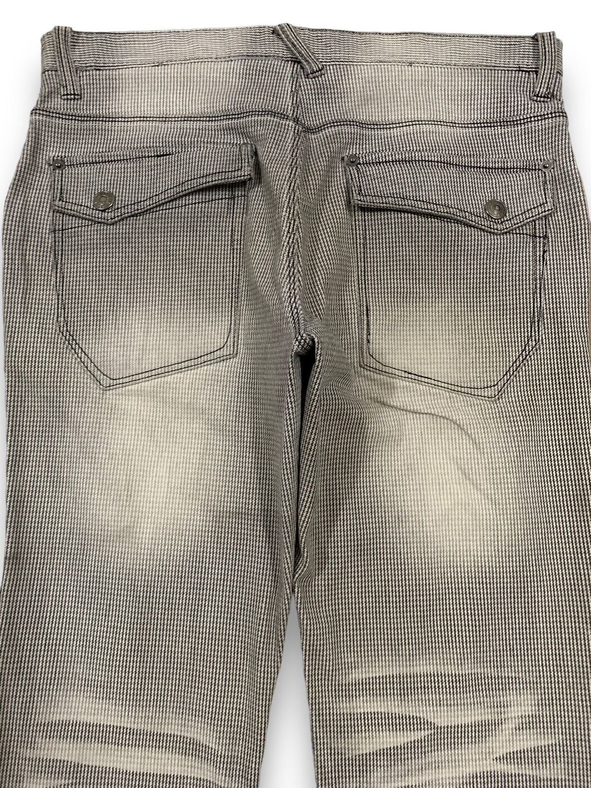 If Six Was Nine Japanese Brand Houndstooth Clawmark Faded Bootcut Punk Jeans Size US 34 / EU 50 - 11 Thumbnail