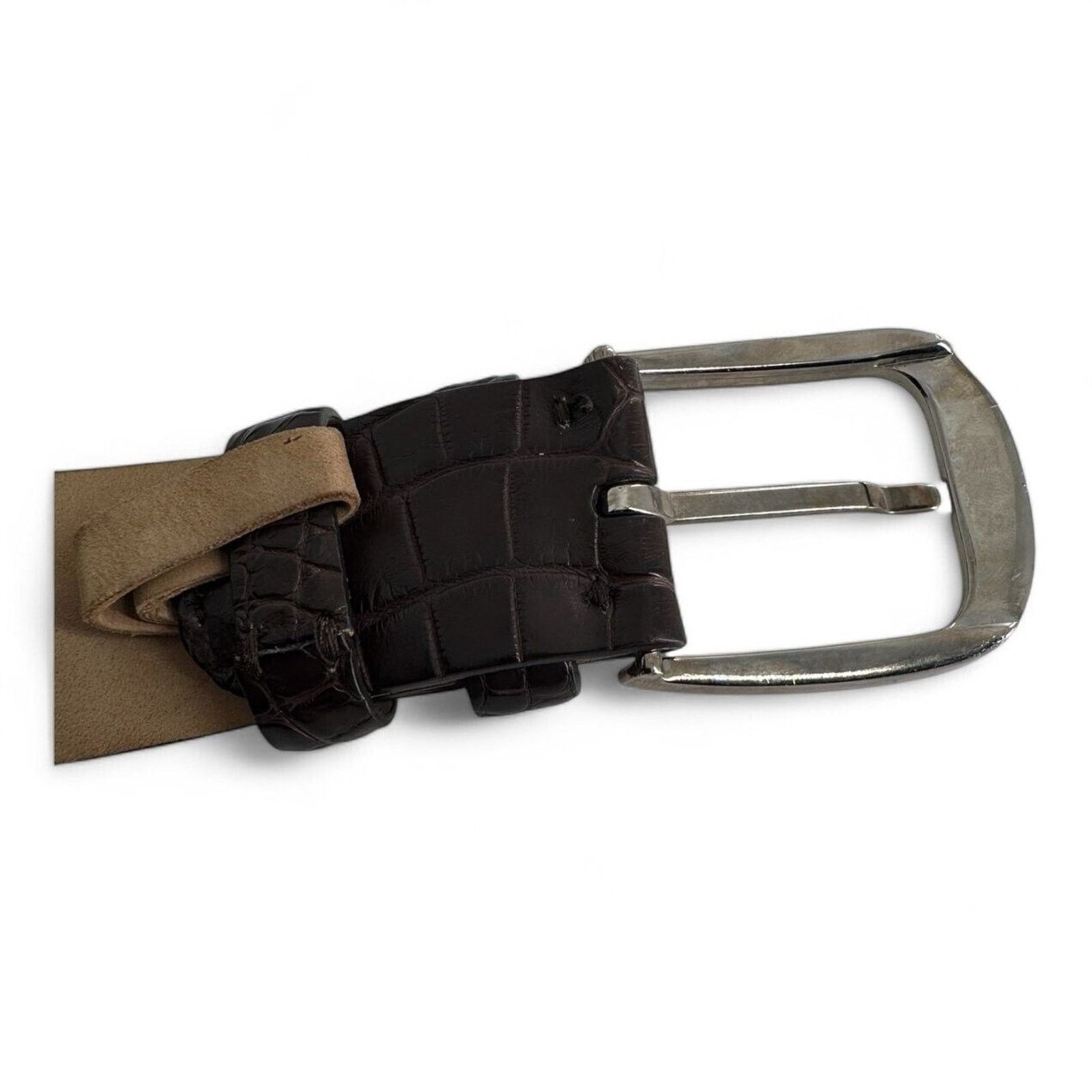 Cesare Attolini Cesare Attolini Brown Alligator Belt Size 44 (NEEDS REPAIR) Size 44 - 11 Thumbnail