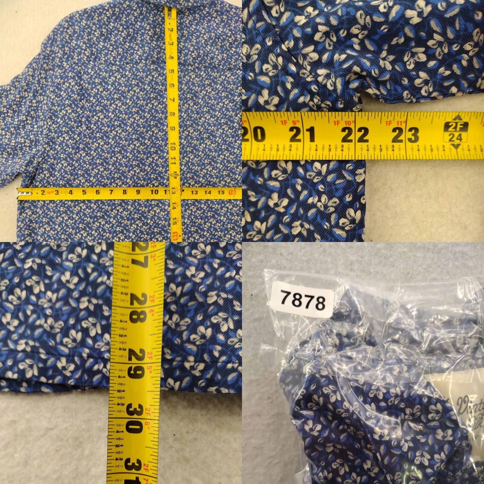 Vintage VINTAGE Vintage Silk Shirt Men Regular L Blue Floral Print Silk Shirt Button-Up Short Sleeve Linen Collared Flower Mens Size US L / EU 52-54 / 3 - 8 Thumbnail
