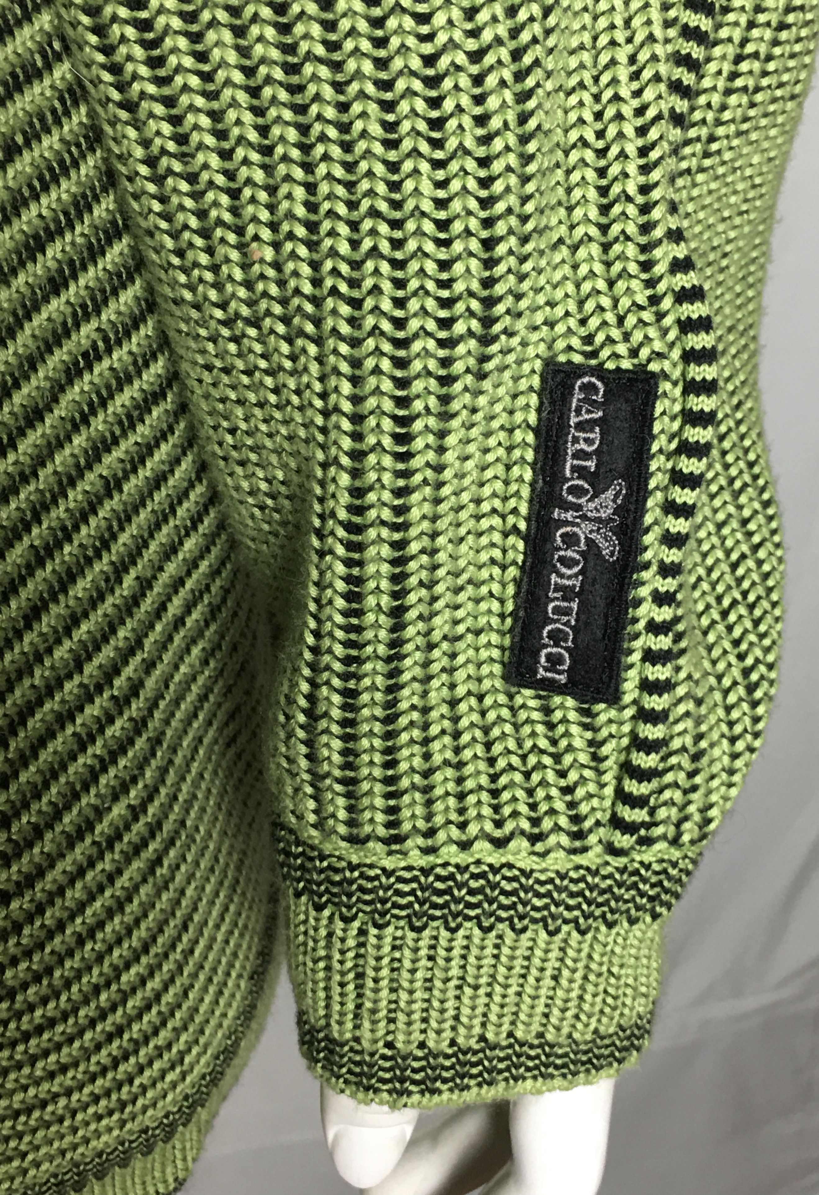 Carlo Colucci Carlo Colucci Vintage Knit Green Mens Sweater Size EU 54 Size US XL / EU 56 / 4 - 7 Thumbnail
