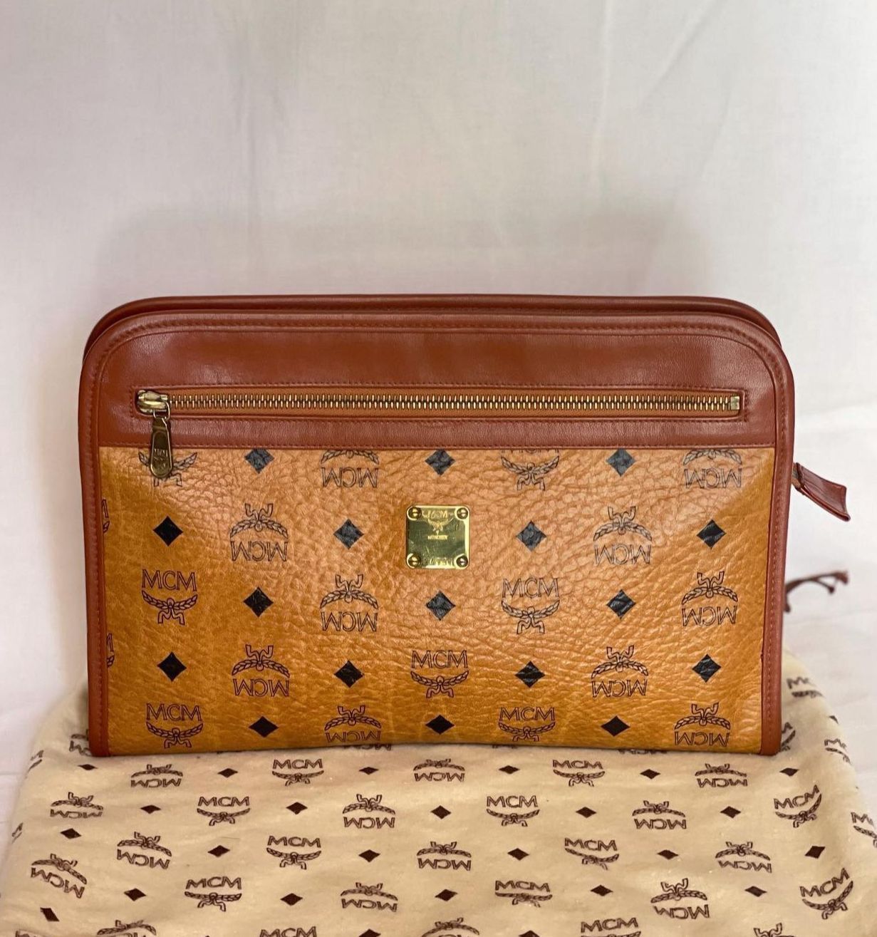 image of MCM Clutch Bag in Orange, Women's