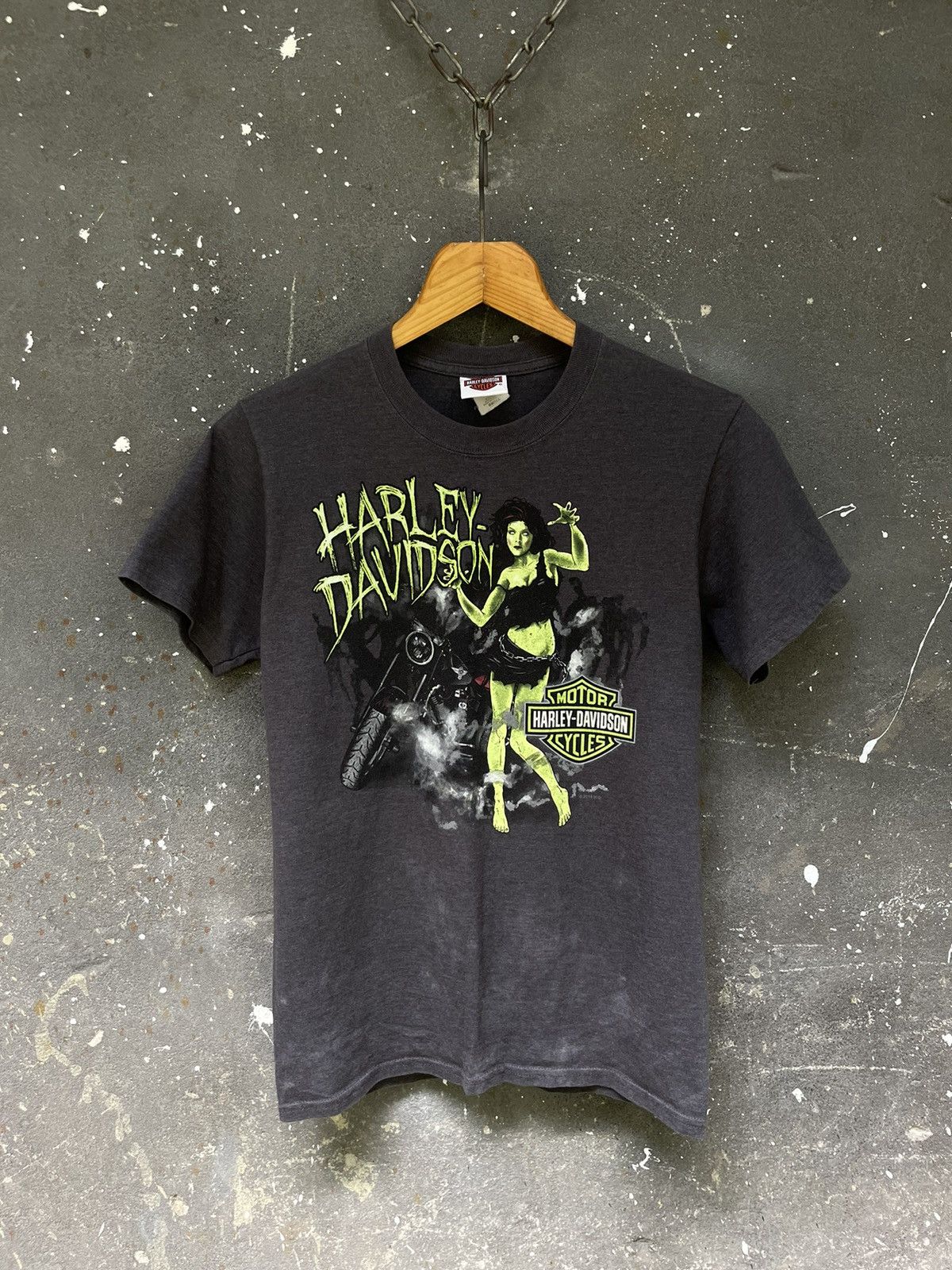 Harley Davidson Vintage Hanes Harley Davidson Zombie T-Shirt RARE Size US S / EU 44-46 / 1 - 1 Thumbnail