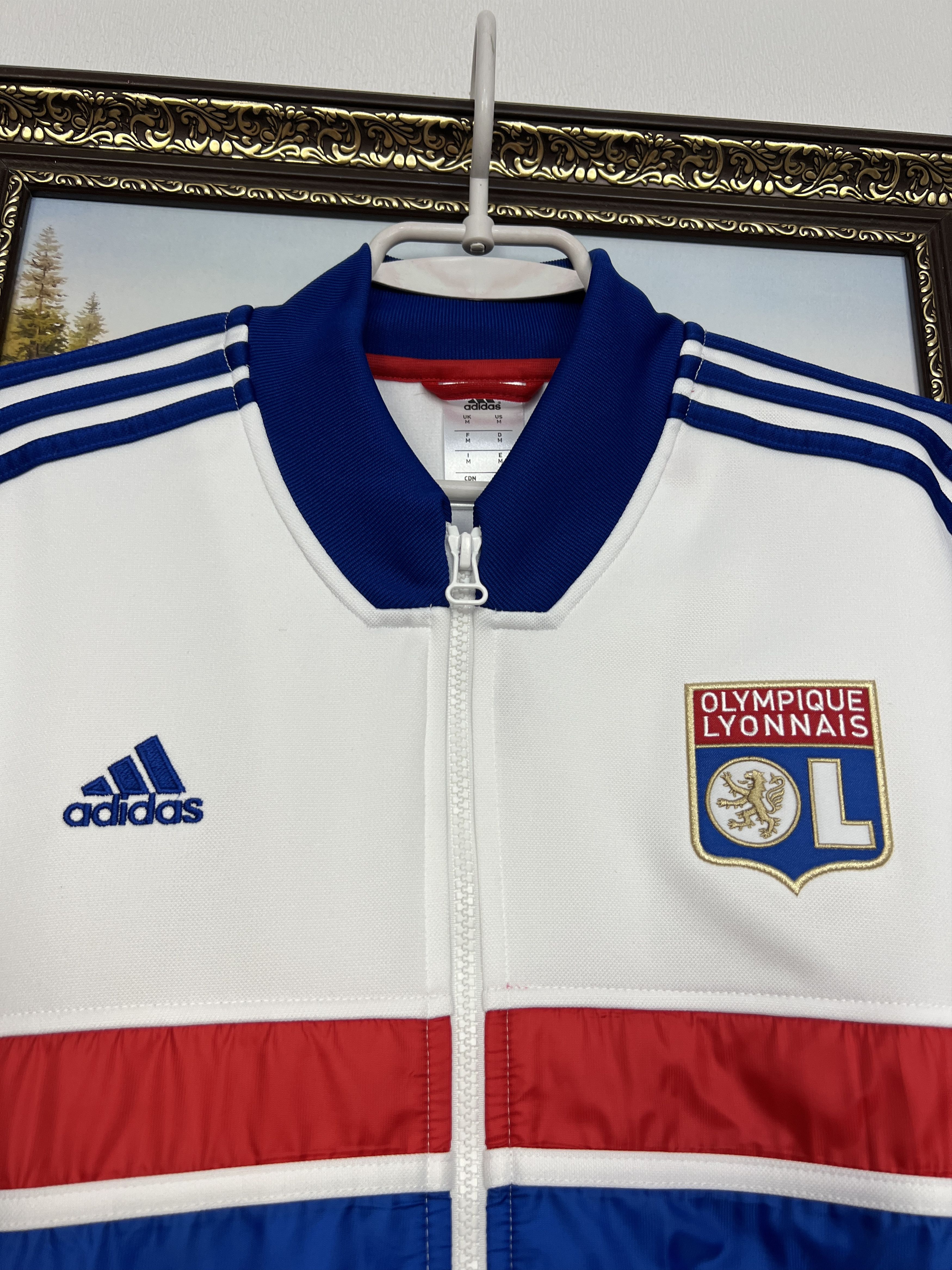 Adidas Vintage OL Lyon Football Jacket Soccer Track Top Zip Rare Size US M / EU 48-50 / 2 - 3 Thumbnail