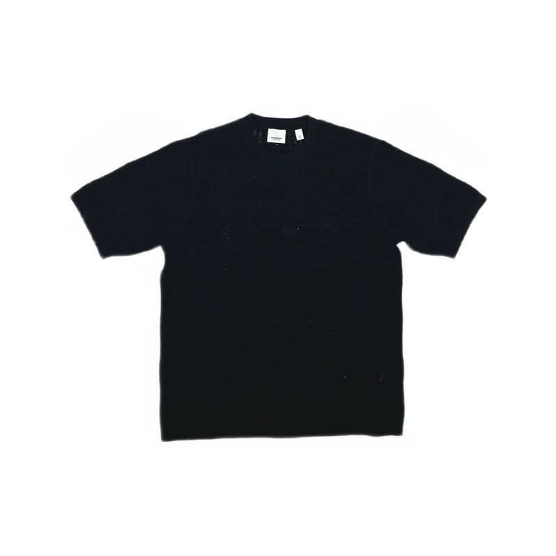 Burberry Burberry SS23 Black Check Cotton T-Shirt 0079 Size US XS / EU 42 / 0 - 1 Thumbnail