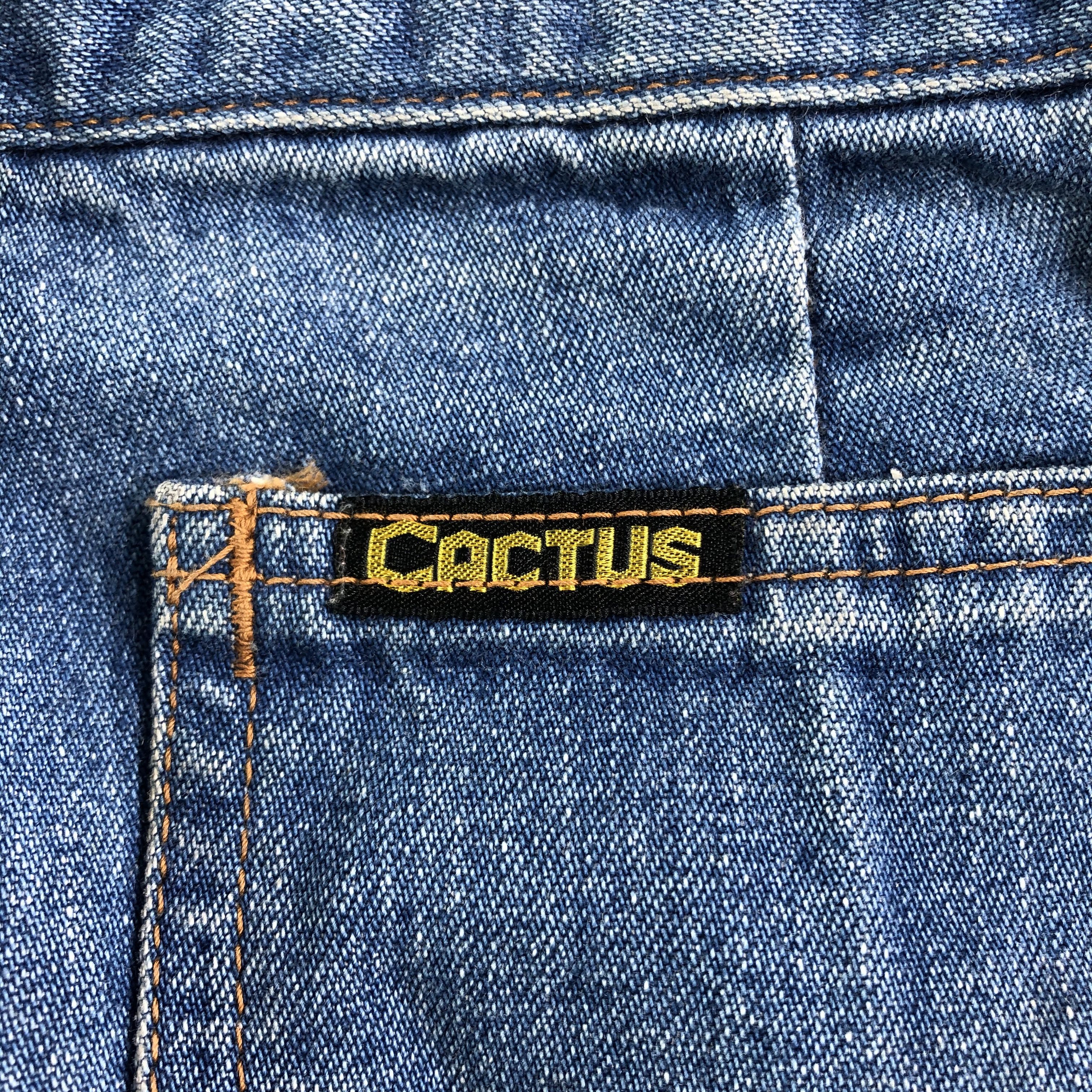 Japanese Brand Vintage Flare Cactus Jeans Dirty Wash Denim KJ2422 Size US 27 - 5 Thumbnail