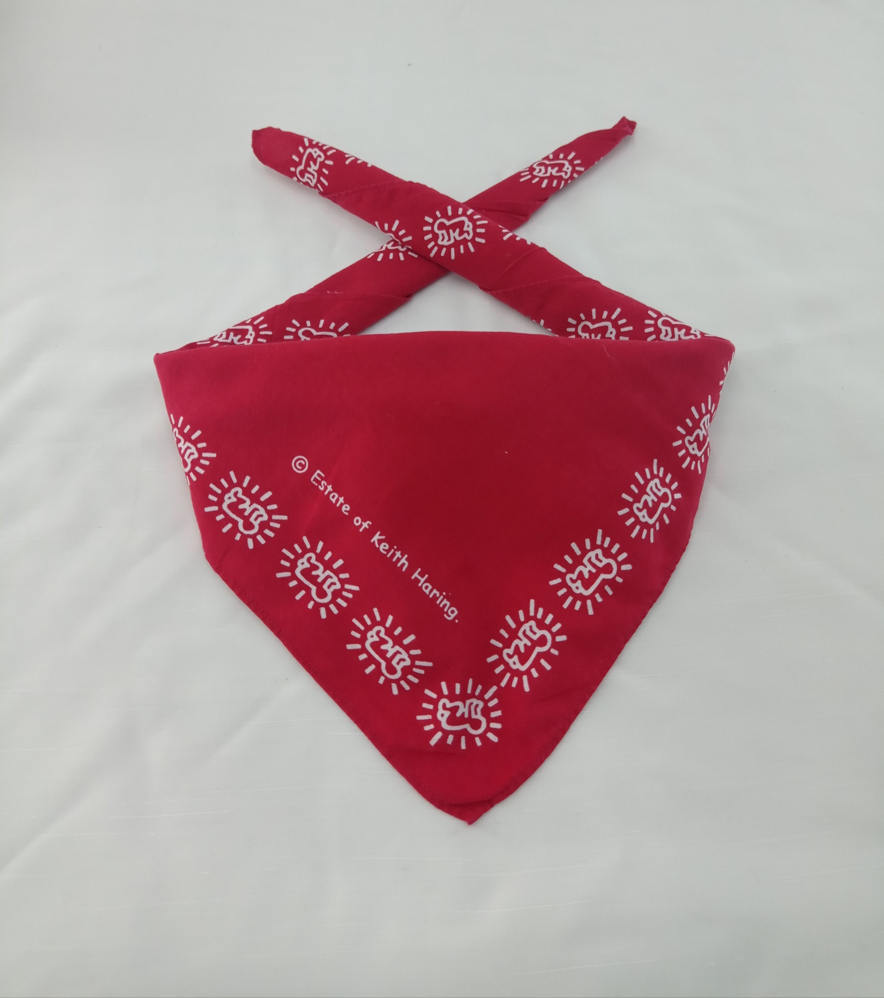 Keith Haring Vintage Keith Haring Handkerchief Neckerchief Bandana H391E Size ONE SIZE - 1 Thumbnail
