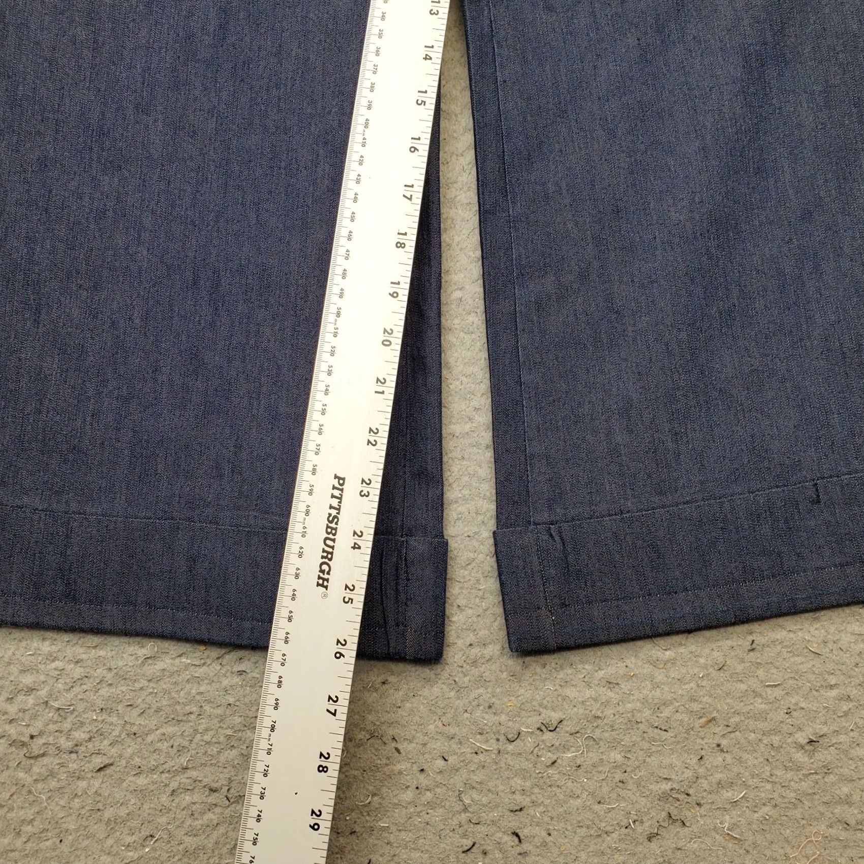 Vintage Elle Denim Pants Womens 12 Blue Stretch Comfort Boho Wide-Leg Medium Wash Size 12 Womens Pants Size 34" / US 12 / IT 48 - 4 Thumbnail