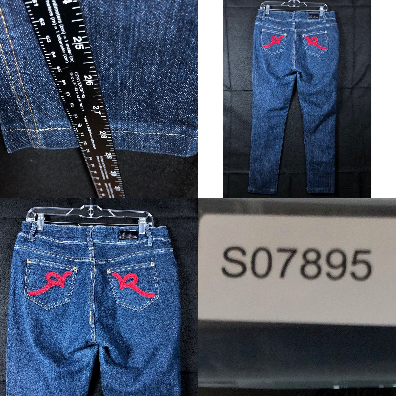 Rocawear Rocawear Womens Jeans Blue Denim Mid Rise Hannah Skinny Leg Stretch 33 Waist Jeans 5-Pocket Denim Cotton Spandex Womens Realese Size 24" / US 00 / IT 34 - 8 Thumbnail