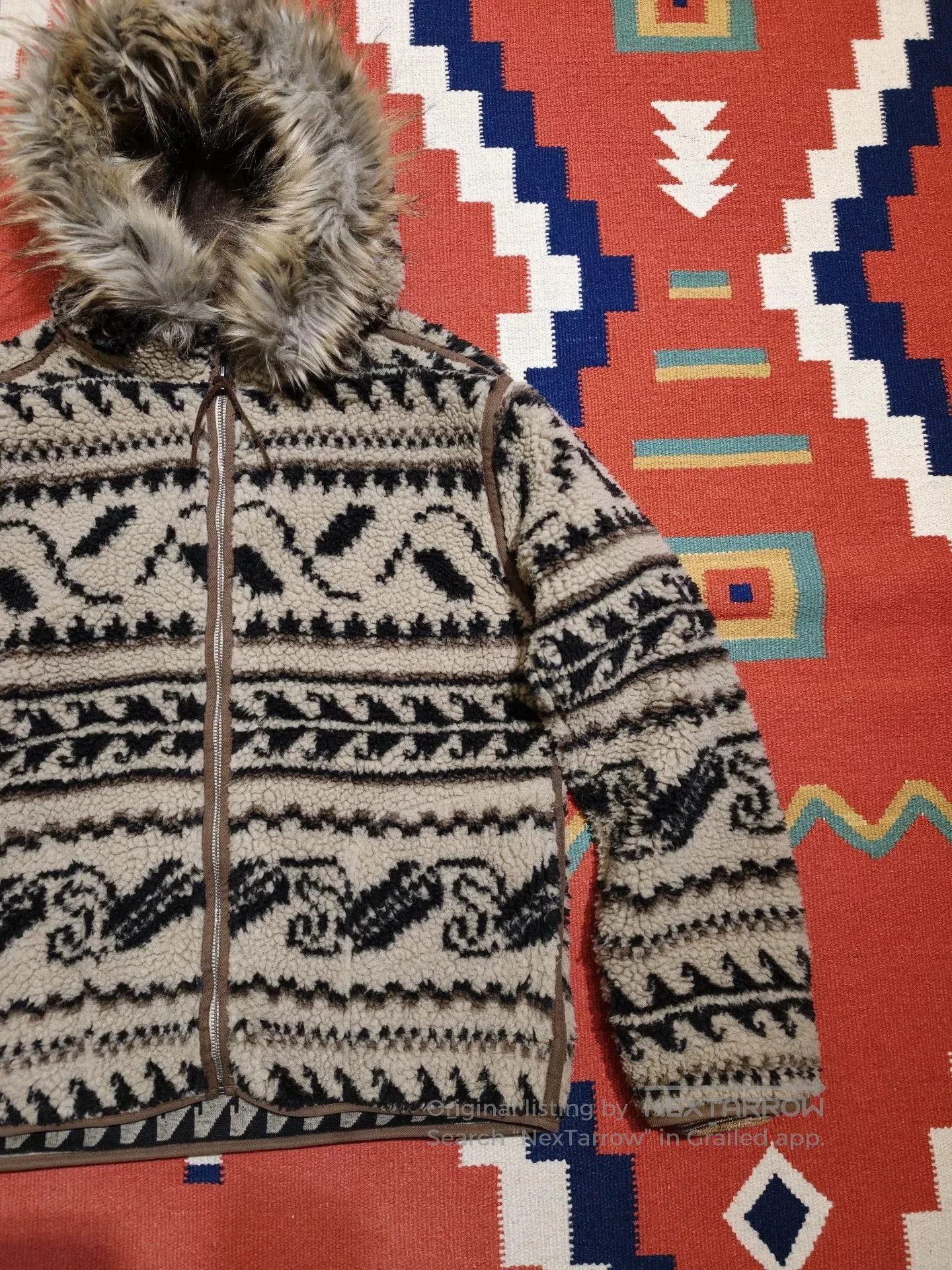 RRL Ralph Lauren RRL Southwest Pattern Fleece Hoodie Size S. Size US S / EU 44-46 / 1 - 2 Thumbnail