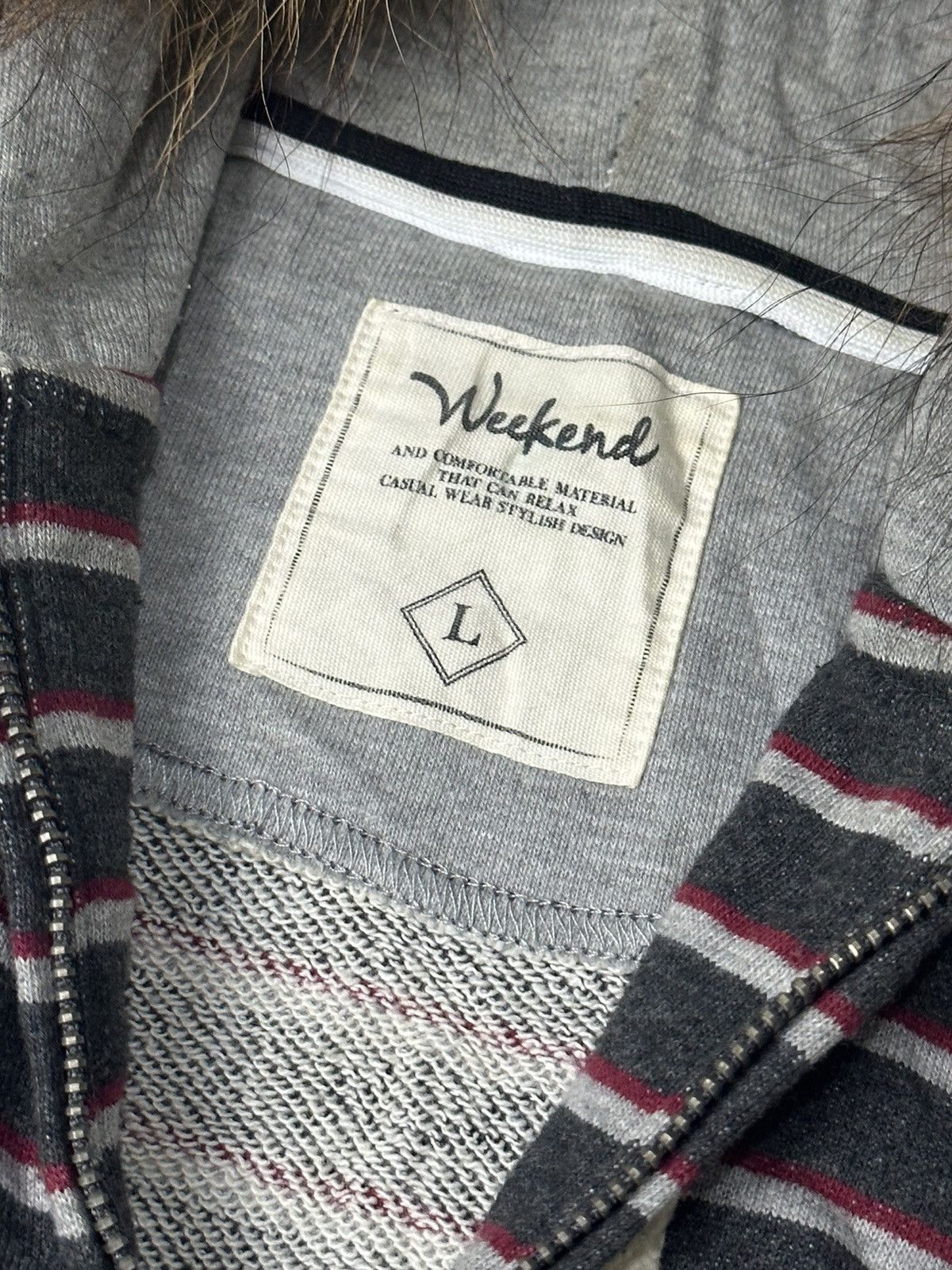 If Six Was Nine × Japanese Brand × Le Grande Bleu (L.G.B.) fur hoodie stripe style japanese brand Size US M / EU 48-50 / 2 - 8 Thumbnail