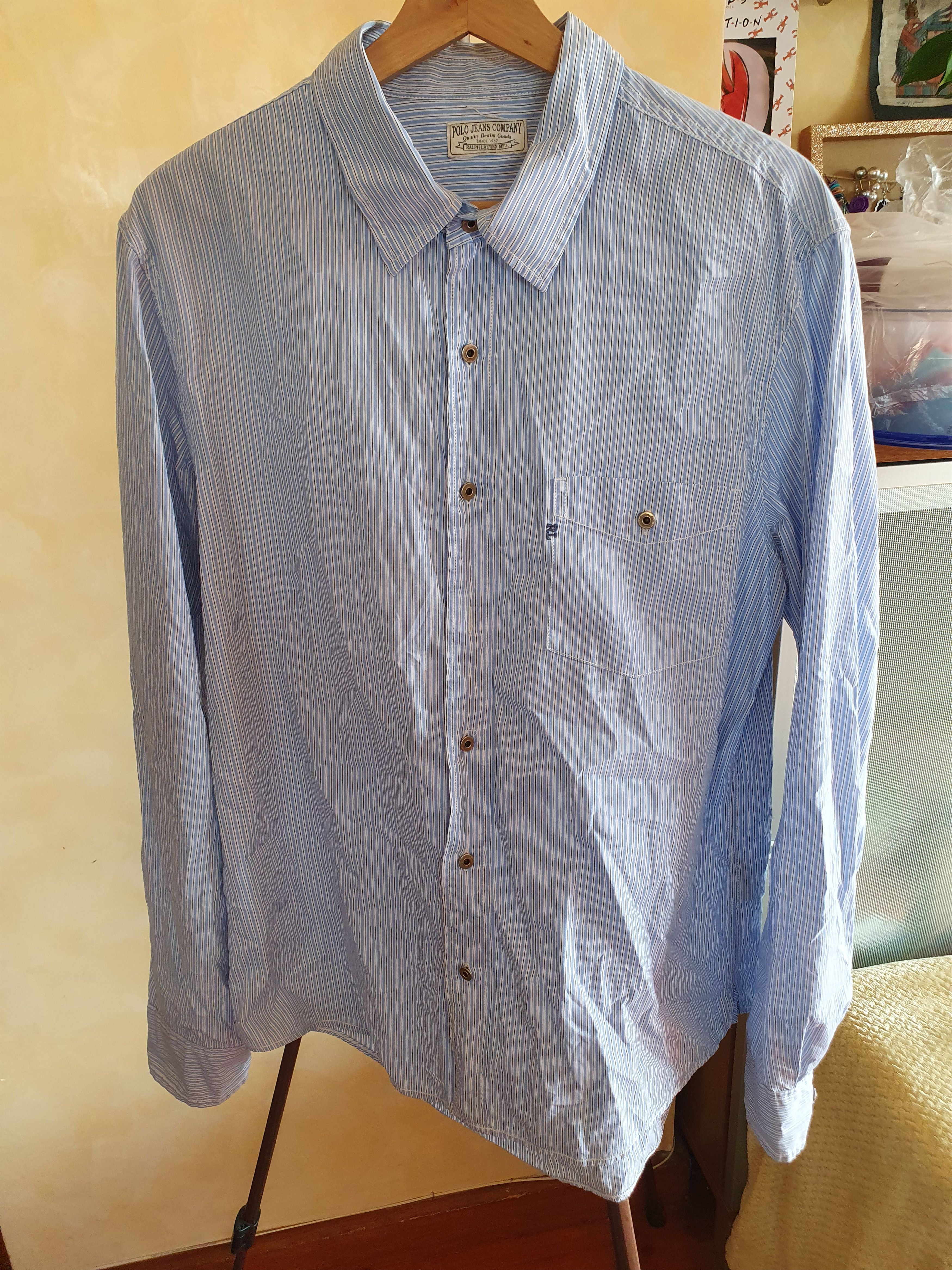 Polo Ralph Lauren Polo Ralph Lauren Polo Jeans Company Pin Striped Shirt sz L Size US L / EU 52-54 / 3 - 1 Thumbnail