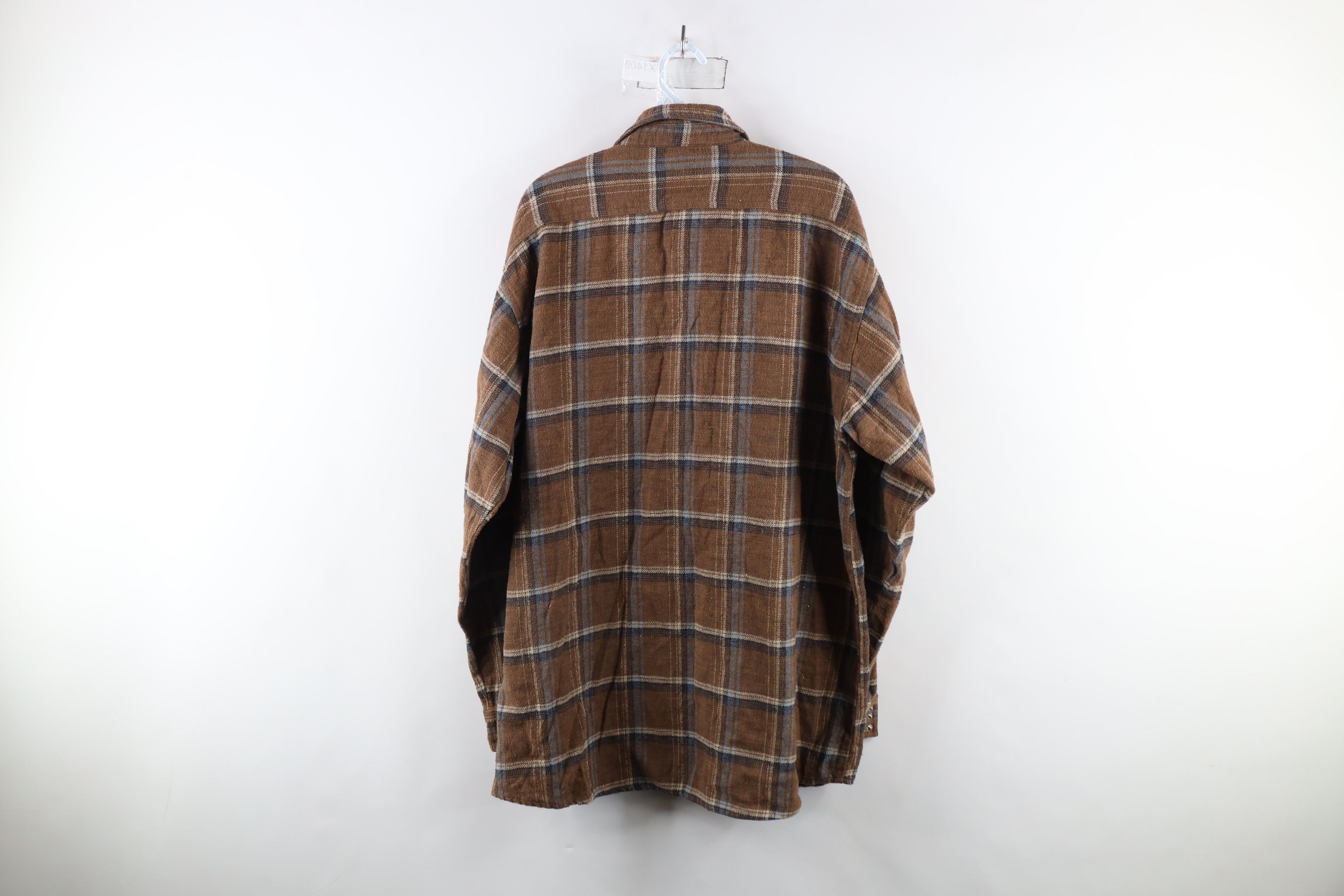Vintage Vintage 90s Streetwear Heavyweight Snap Button Shirt Plaid Size US XL / EU 56 / 4 - 11 Thumbnail