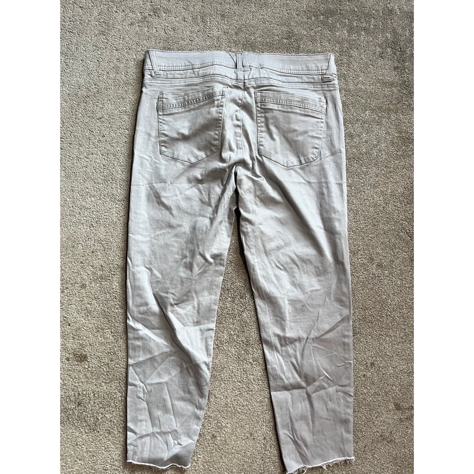 Vintage Democracy Jeans 5-Pocket Gray Ab Technology Mid Rise Skinny Stretch Hemmed Size 12 Women Casual Denim Shirt? Size 34" / US 12 / IT 48 - 3 Thumbnail