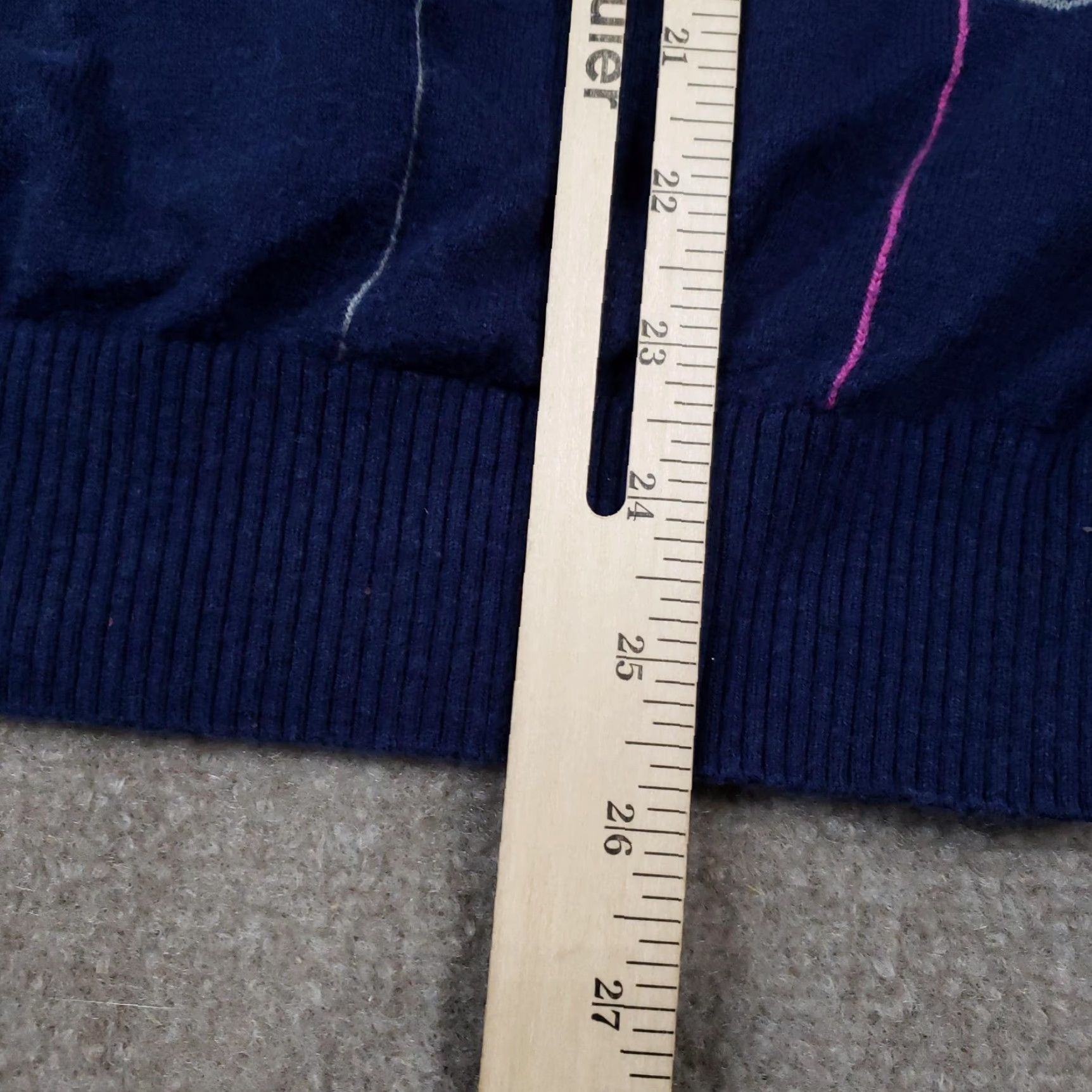 Vintage Carnoustie Mens XL Blue Cotton Cashmere Quarter Zip Pullover Size US XL / EU 56 / 4 - 4 Thumbnail