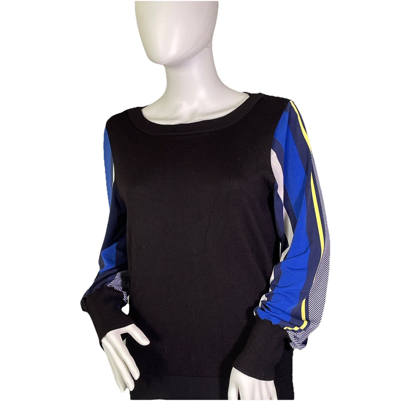 DKNY DKNY Striped Sleeve Sweater- Small Size S / US 4 / IT 40 - 1 Thumbnail