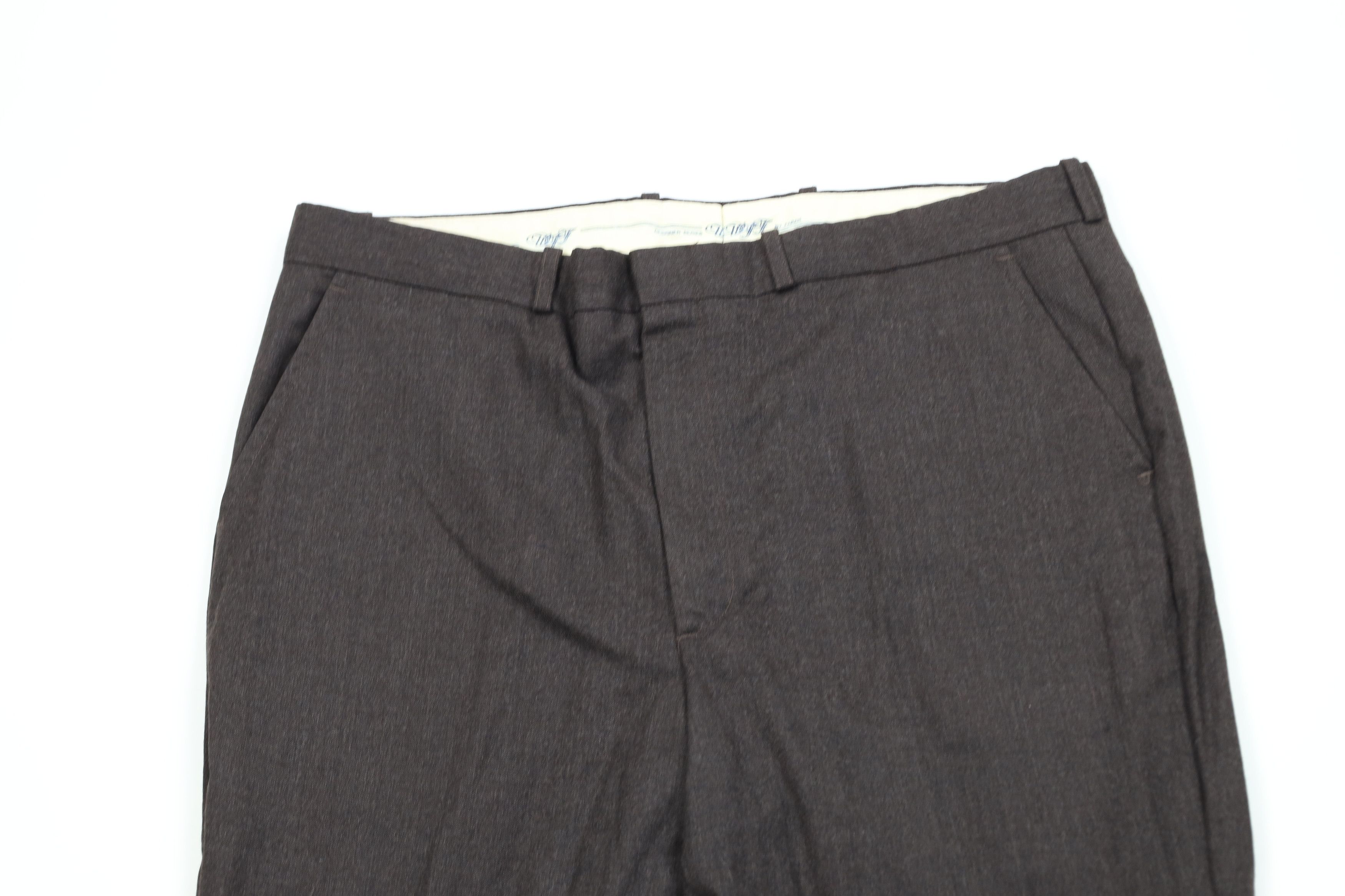 Vintage Vintage 70s Streetwear Wide Leg Chino Pants Dark Brown USA Size US 36 / EU 52 - 2 Thumbnail