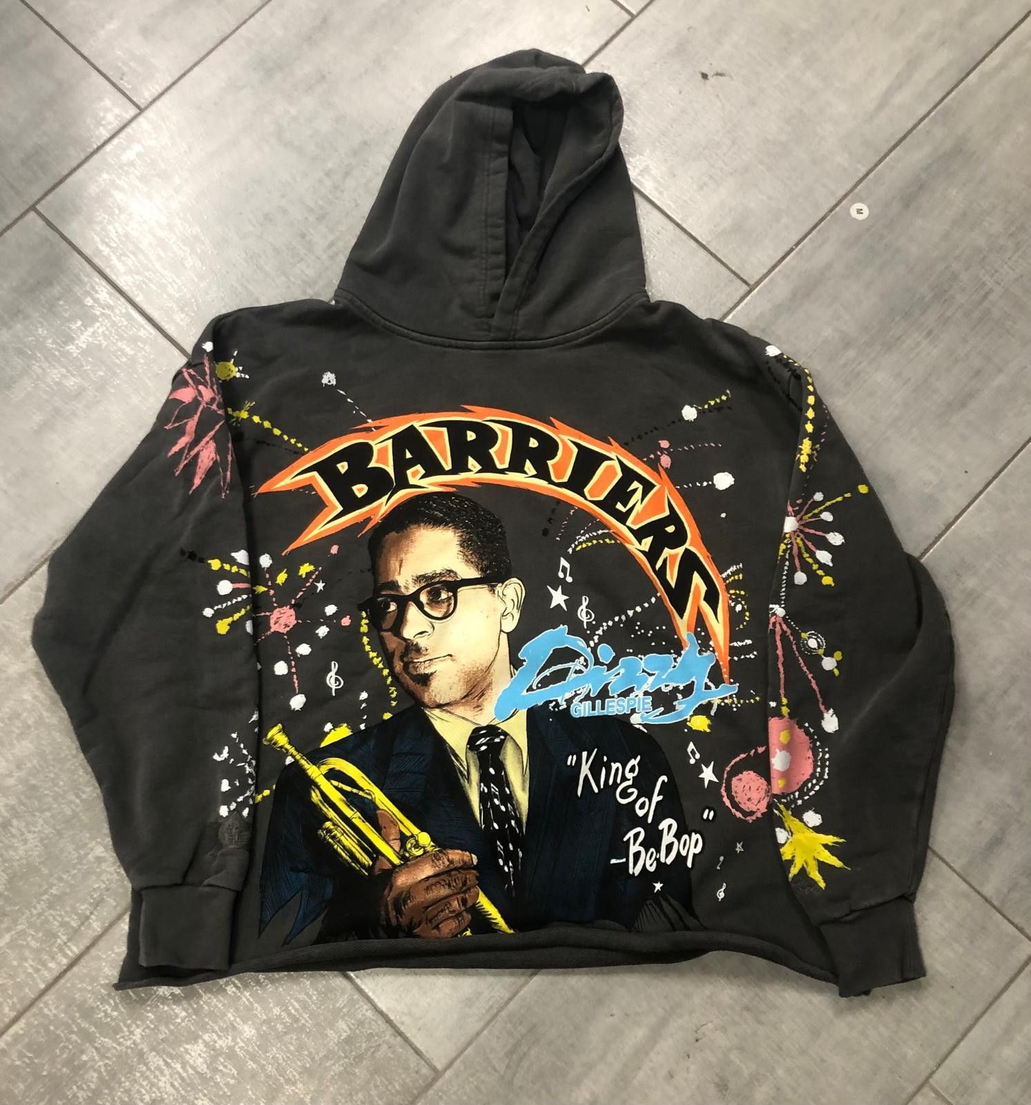 Image of Barriers Black Dizzy Gillespie Hoodie Size Xxl, Men's