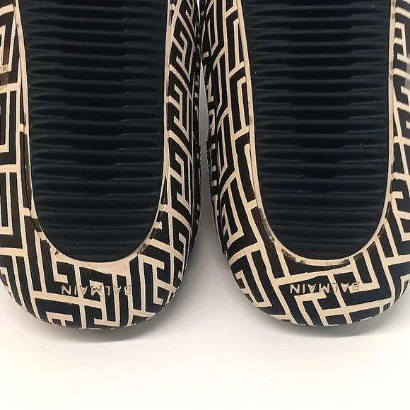 Balmain Balmain Mens Quilted Leather B-IT Monogram Sandals - EU42/9 Size US 9 / EU 42 - 12 Thumbnail