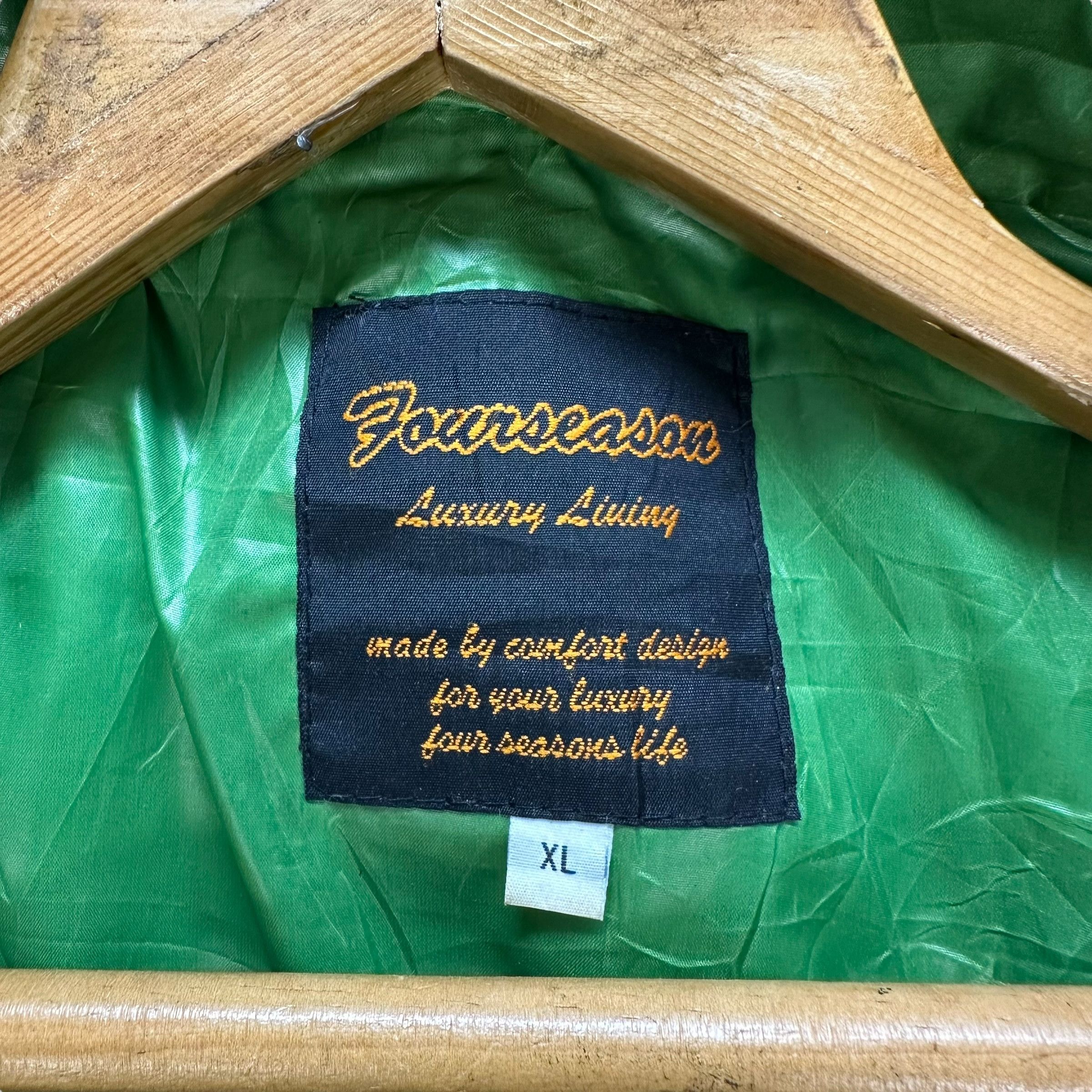 Japanese Brand FOURSEASON Patches Logo Green Puffer Jacket #A32-0719 Size US XL / EU 56 / 4 - 11 Thumbnail