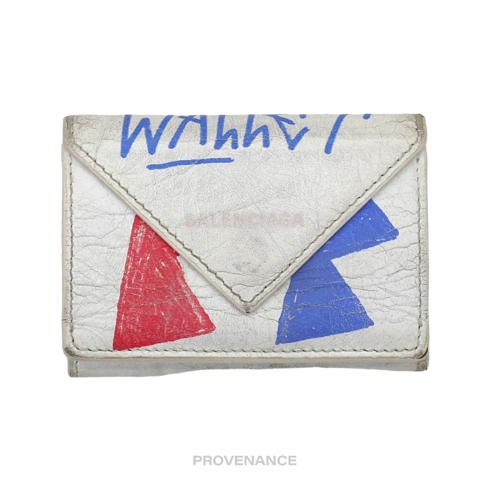 Balenciaga 🔴 Balenciaga Papier Trifold Wallet - Graffiti France Size ONE SIZE - 1 Thumbnail