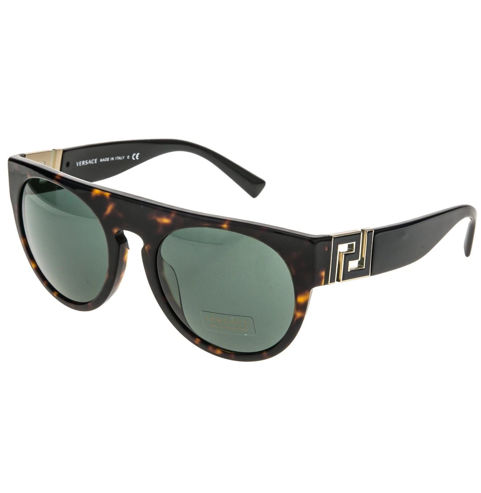Versace VERSACE VE4333A 4333 Greca Round Bold Sunglasses Black Size ONE SIZE - 8 Thumbnail