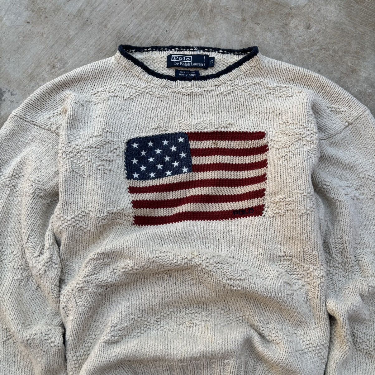 Polo Ralph Lauren Vintage 90s Polo Ralph Lauren Flag Knitwear Sweater Size US S / EU 44-46 / 1 - 2 Thumbnail