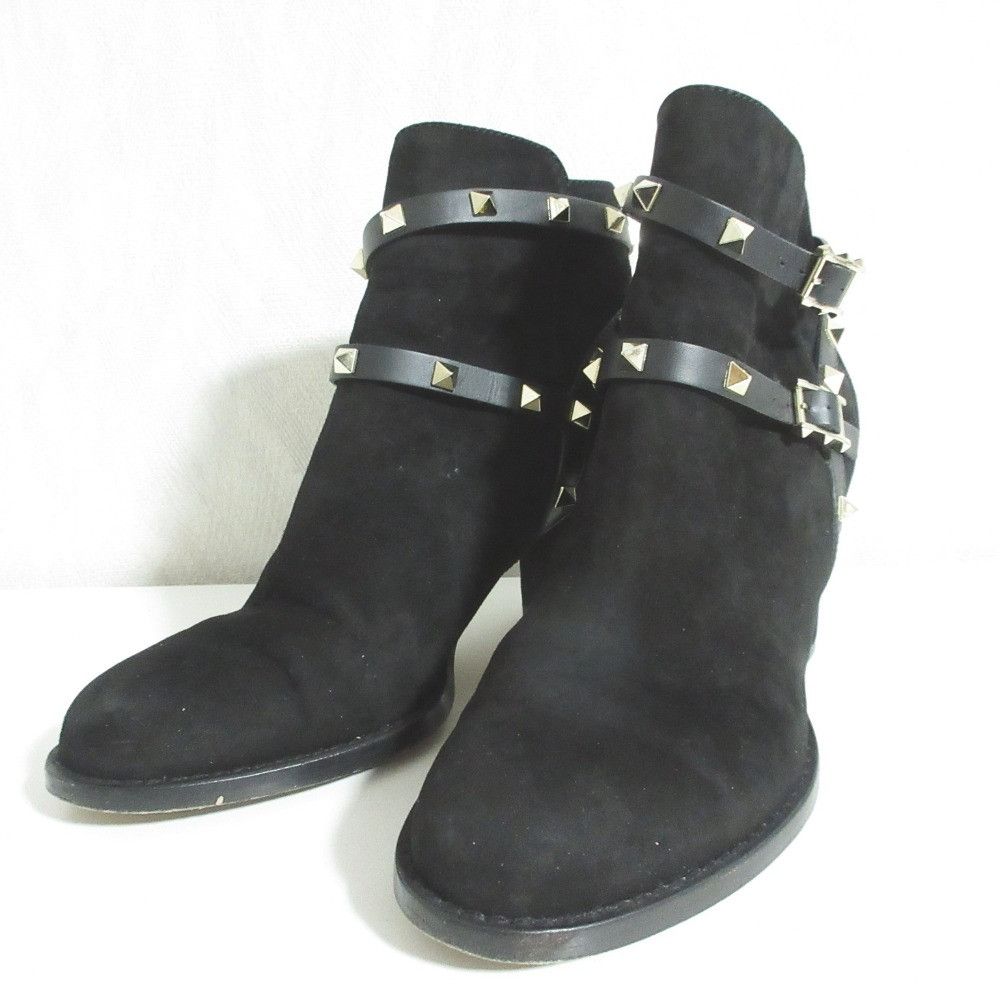 Valentino Valentino Valentino Garavani Rockstud Suede Short Boots Leather Shoes DUTY FREE for USA Size ONE SIZE - 1 Thumbnail