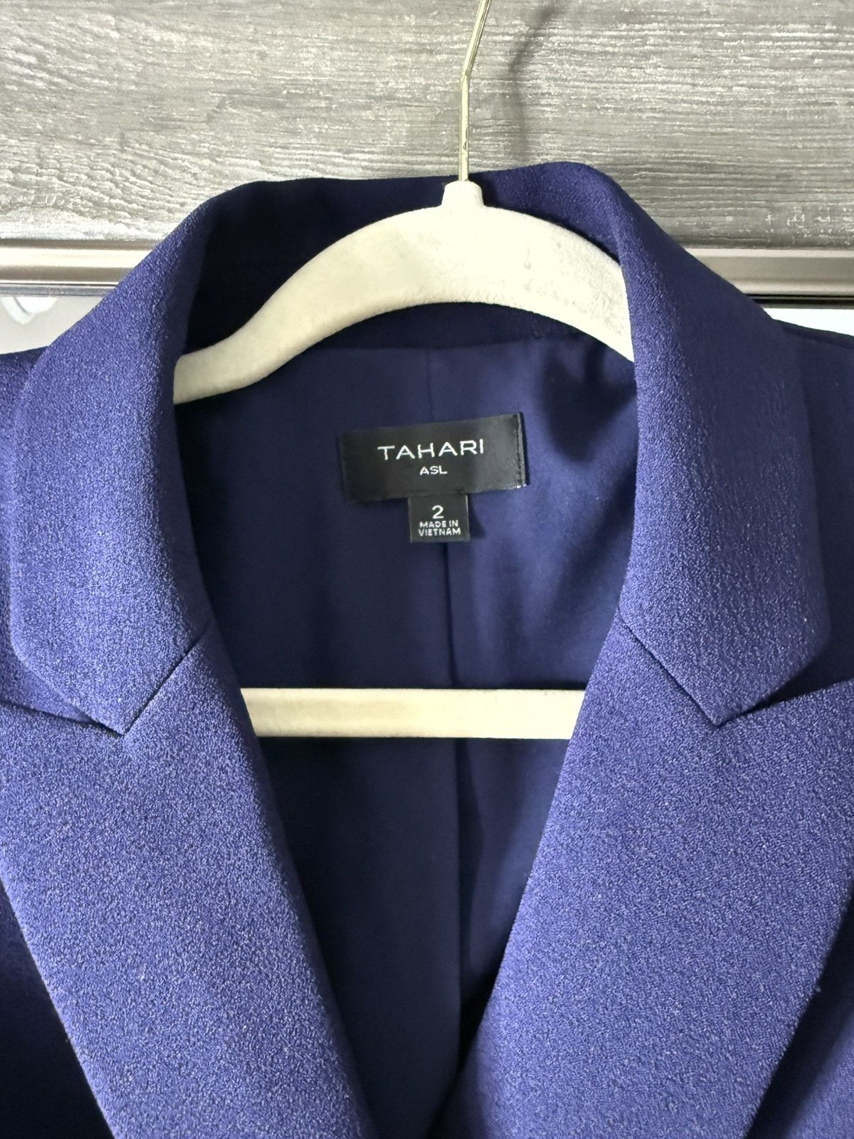 Elie Tahari Tahari ASL Blue Belted Blazer Size XS / US 0-2 / IT 36-38 - 3 Thumbnail