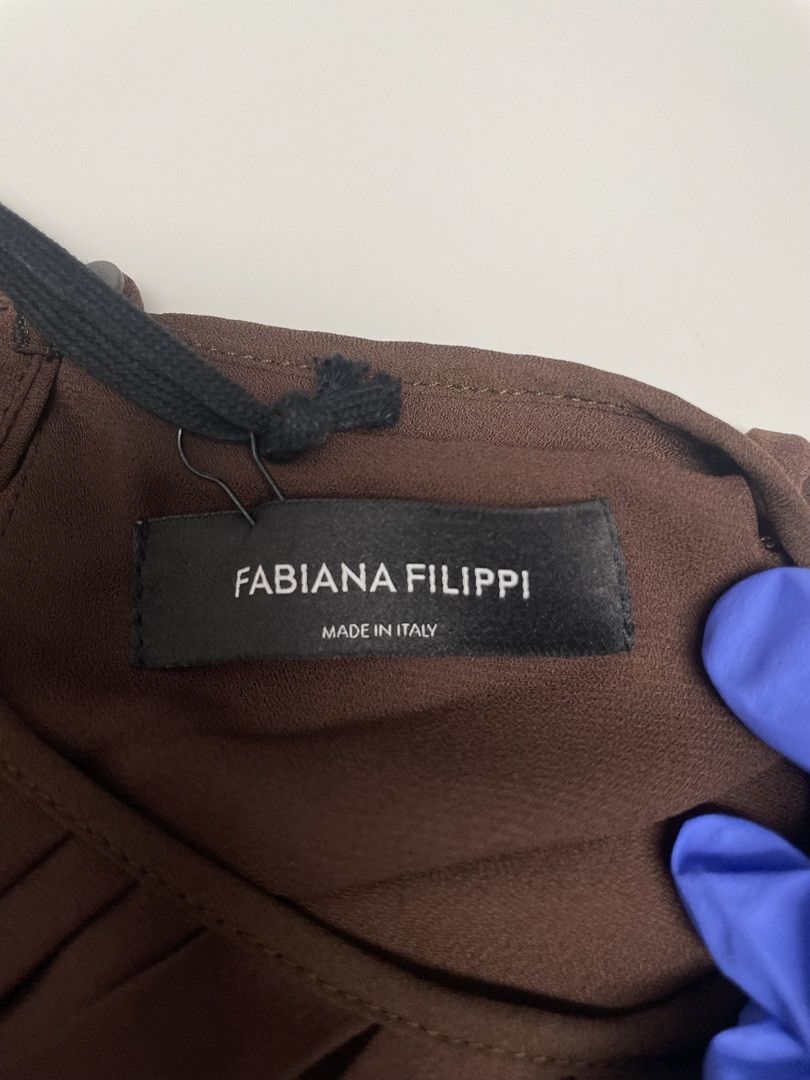 Fabiana Filippi FABIANA FILIPPI Pleated Asymmetric Dress Size S / US 4 / IT 40 - 4 Thumbnail