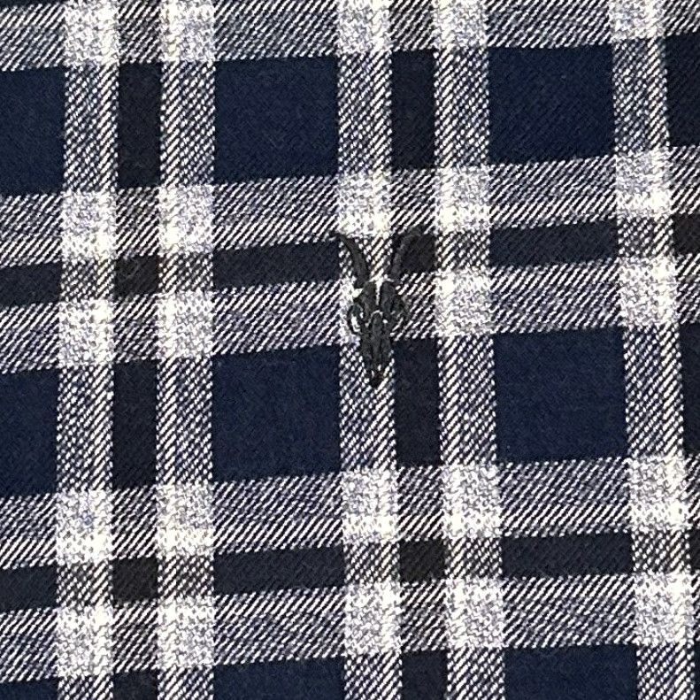 Allsaints AllSaints Shirt Mens Medium Navy Blue Plaid Check Flannel Oneida Long Sleeve Size US M / EU 48-50 / 2 - 4 Thumbnail