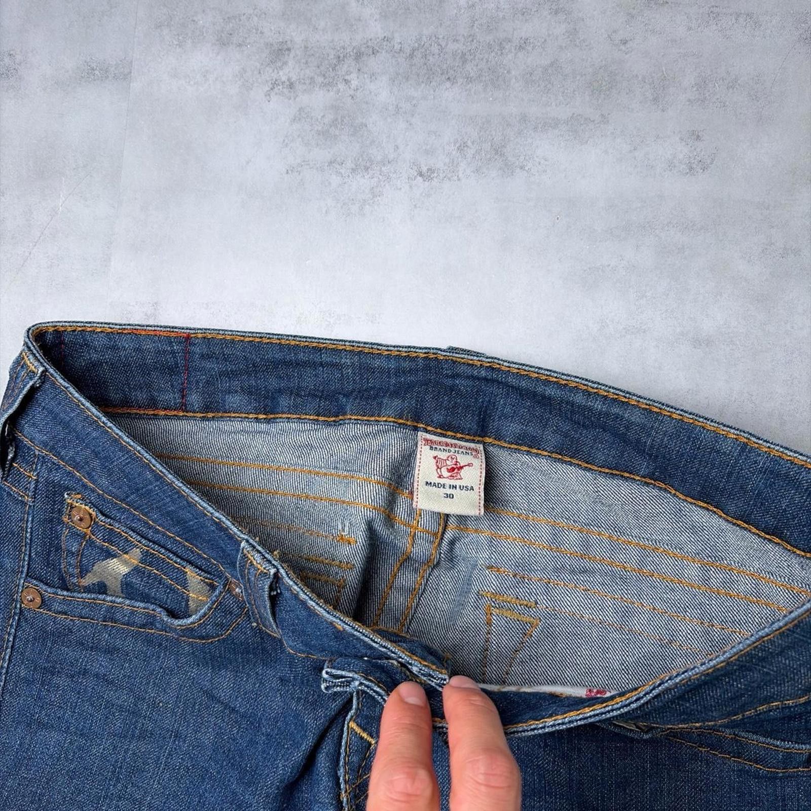 True Religion Y2K Blue True Religion Grunge Joey Slim Bootcut Denim Jeans Size 30" / US 8 / IT 44 - 5 Thumbnail