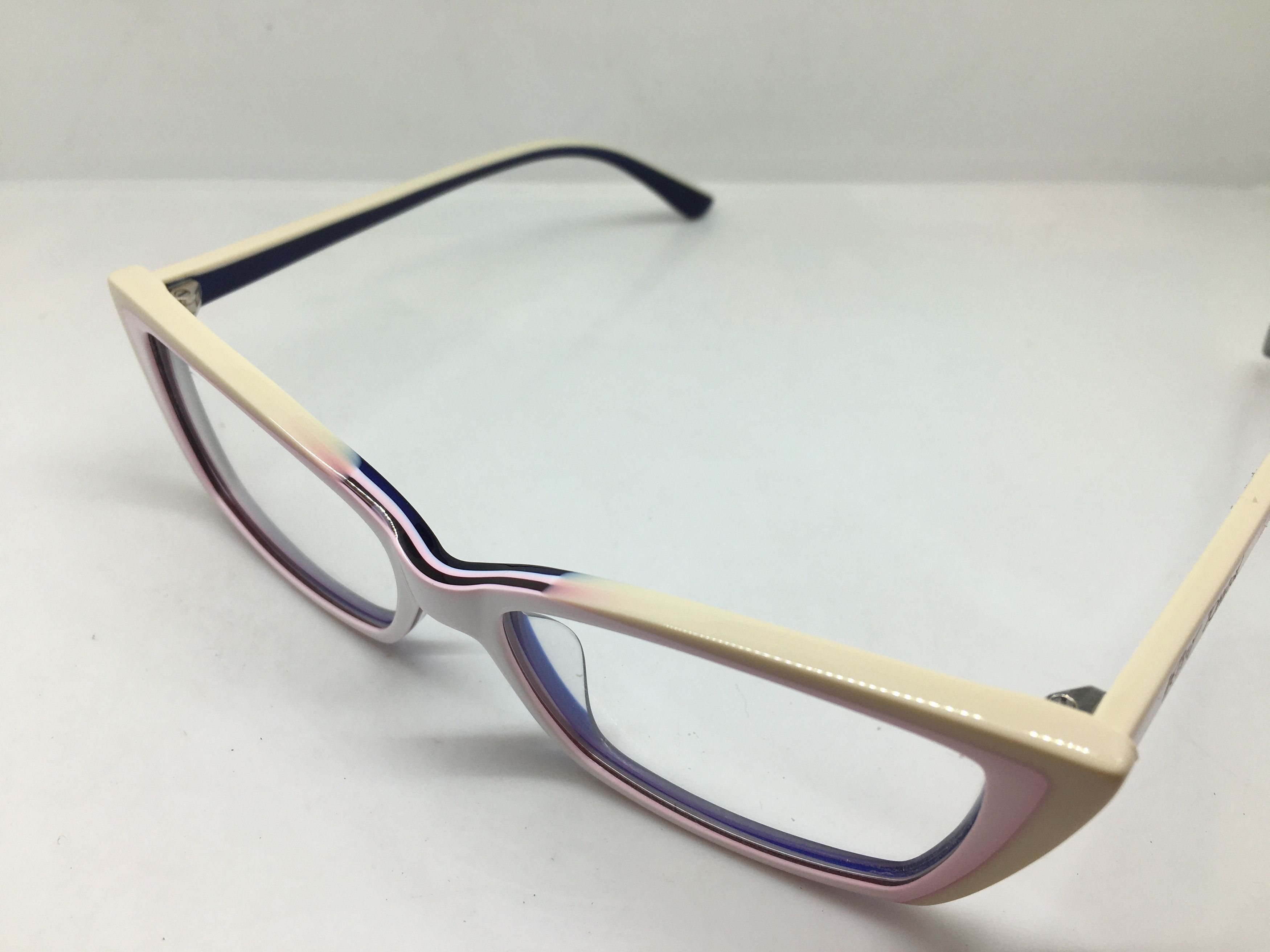 Betsey Johnson Betsey Johnson White Pink Purple Cat Eye Eyeglasses Size ONE SIZE - 3 Thumbnail