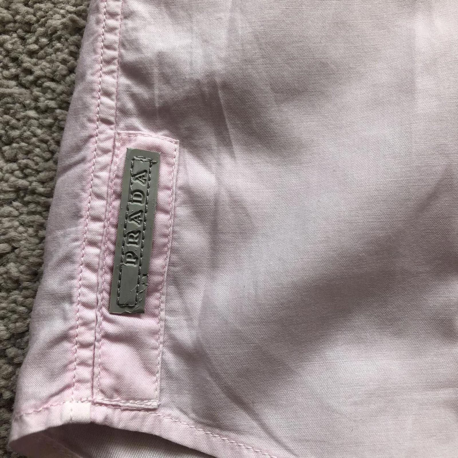 Prada Vintage Pink Prada Short Sleeve Button Up Shirt Size US L / EU 52-54 / 3 - 4 Thumbnail