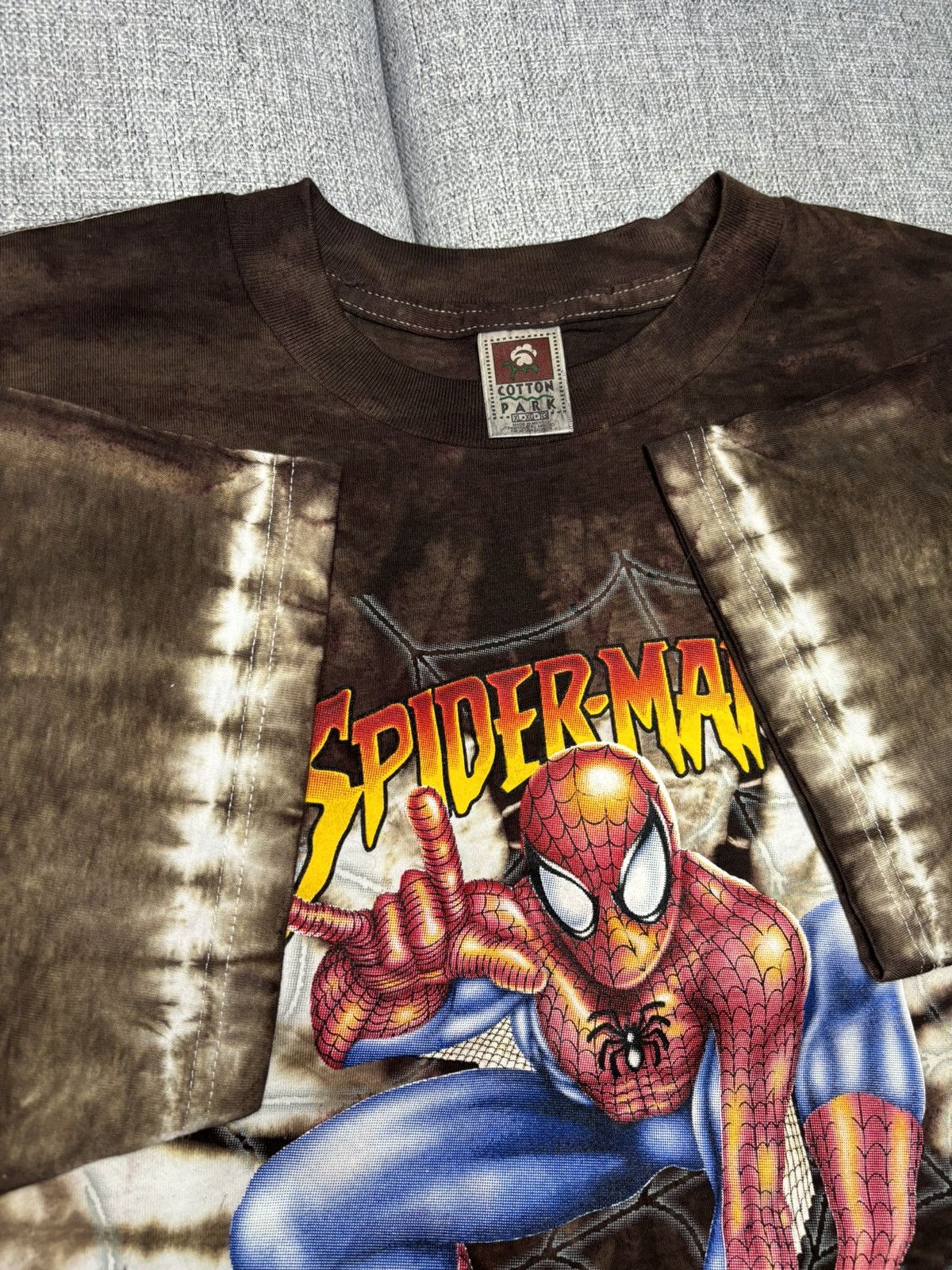 Marvel Comics × Vintage Vintage bootleg shirt Spiderman Size US XL / EU 56 / 4 - 3 Thumbnail