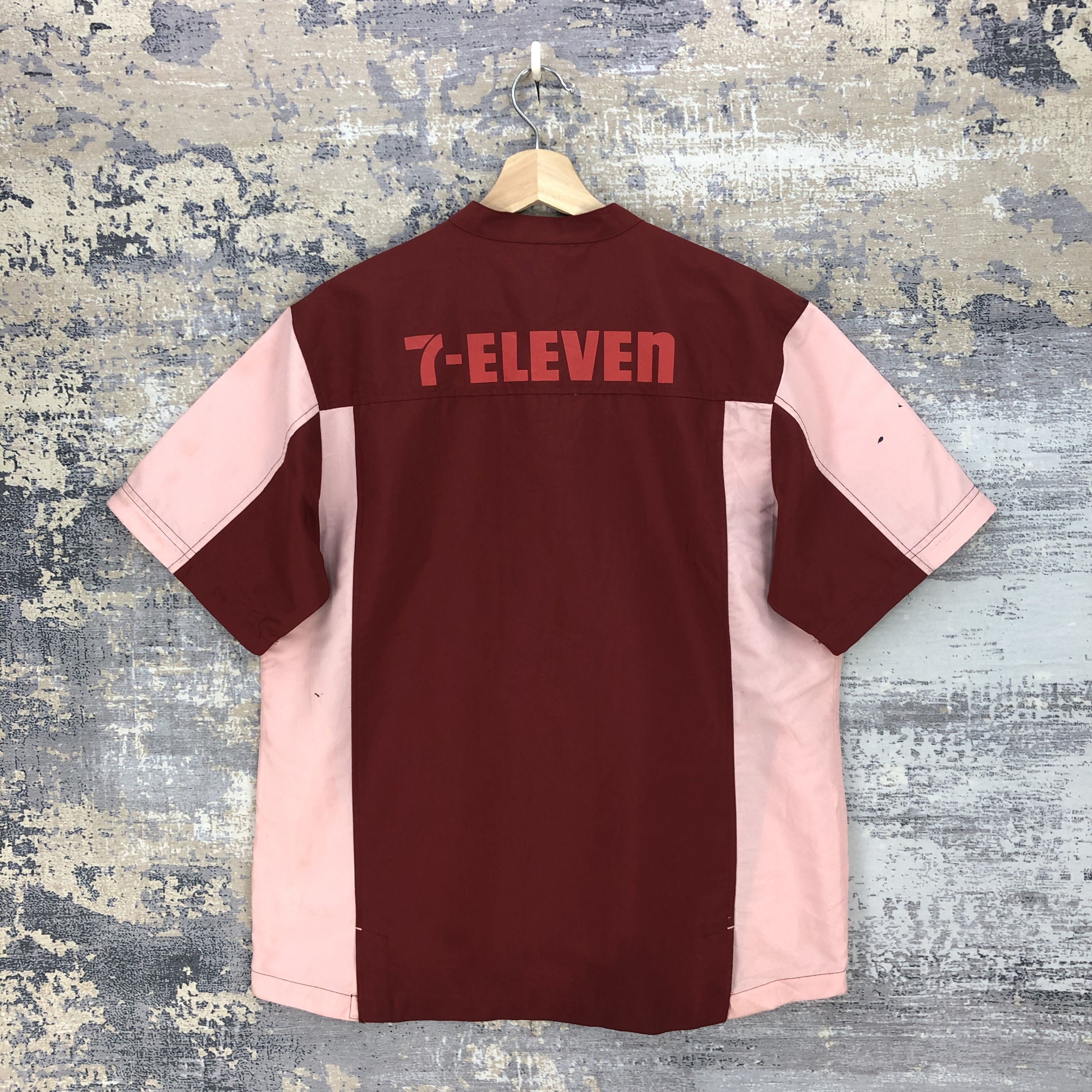 Japanese Brand Vintage 90s 7 Eleven Workers Shirt Seven Eleven Japanese Size US L / EU 52-54 / 3 - 4 Thumbnail