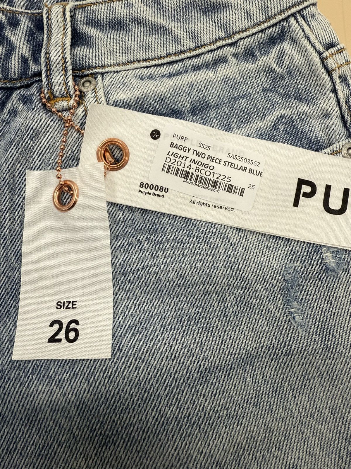 Other Purple Brand Two Piece Stellar Blue Jeans Size 26" / US 2 / IT 38 - 2 Thumbnail