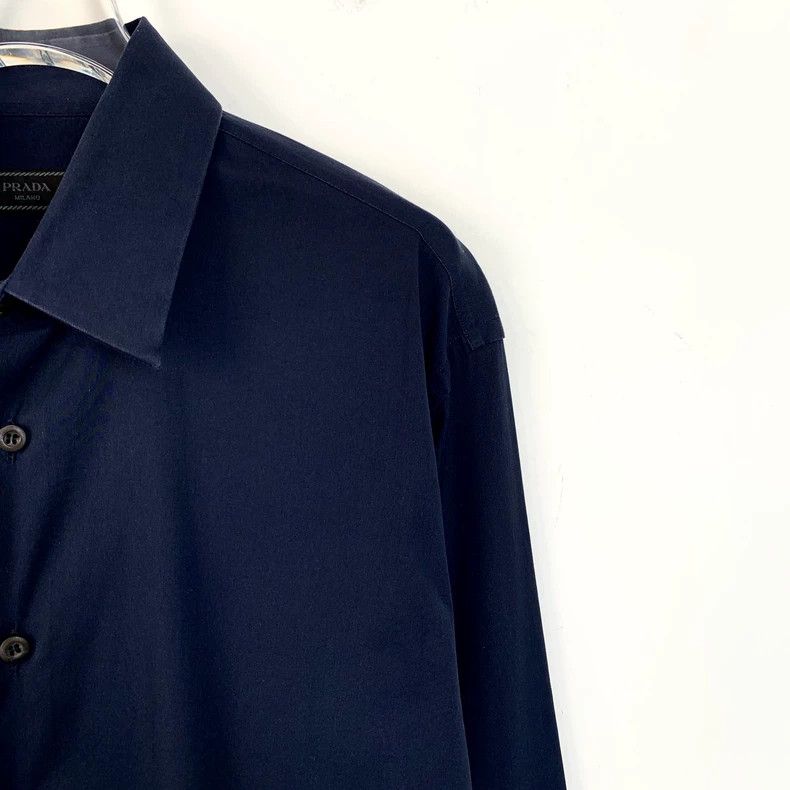 Prada Prada Blue lapel single-breasted long-sleeved shirt 2501-Ne Size US XS / EU 42 / 0 - 3 Thumbnail