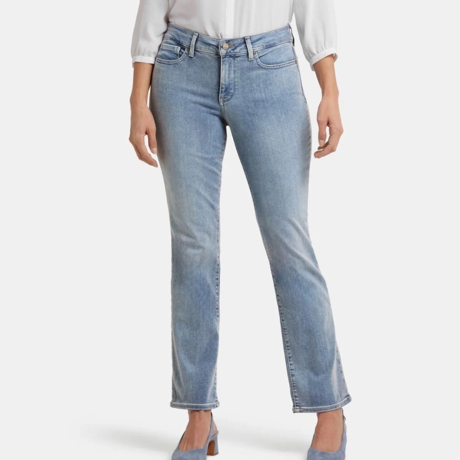 NYDJ NYDJ Marilyn Straight Lift Tuck Jeans - 4 Size 27" / US 4 / IT 40 - 1 Thumbnail