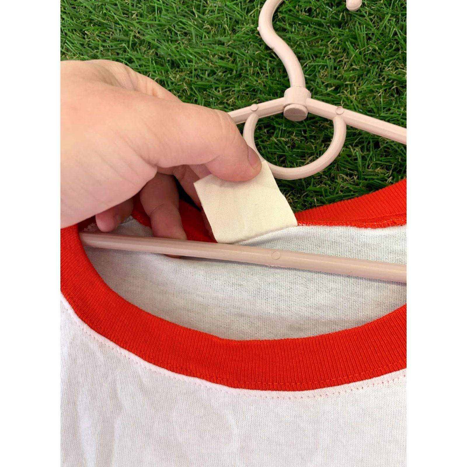 Champion Champion Women's Jersey T-Shirt - Casual Shirt - Size L - White/Red - 100% Cotton - Classic Fit Size L / US 10 / IT 46 - 6 Thumbnail