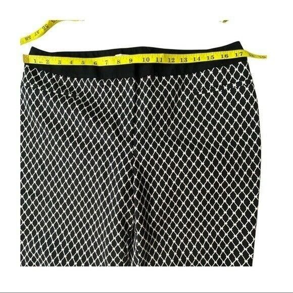 Other Chico's 2 Pants Black White Diamond Cropped Ankle 12 Size 34" / US 12 / IT 48 - 8 Thumbnail
