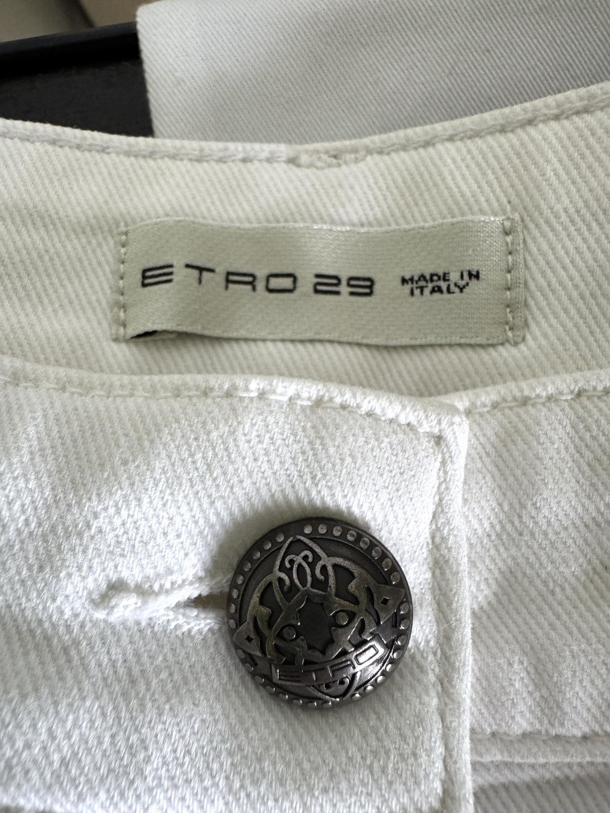 Etro ETRO Women White Embroidered Skinny Jeans 29 NWOT Size 29" - 5 Thumbnail
