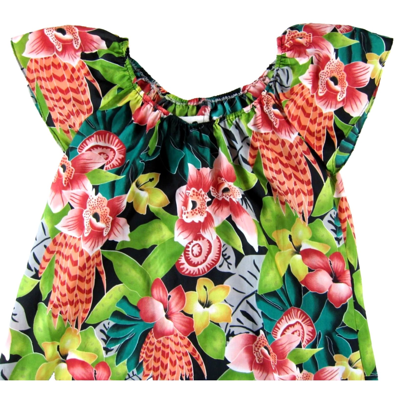 Hilo Hattie VTG Hilo Hattie Pink Green Yellow Floral Hawaiian Short Sleeve Midi Dress S Size 28" / US 6 / IT 42 - 4 Thumbnail