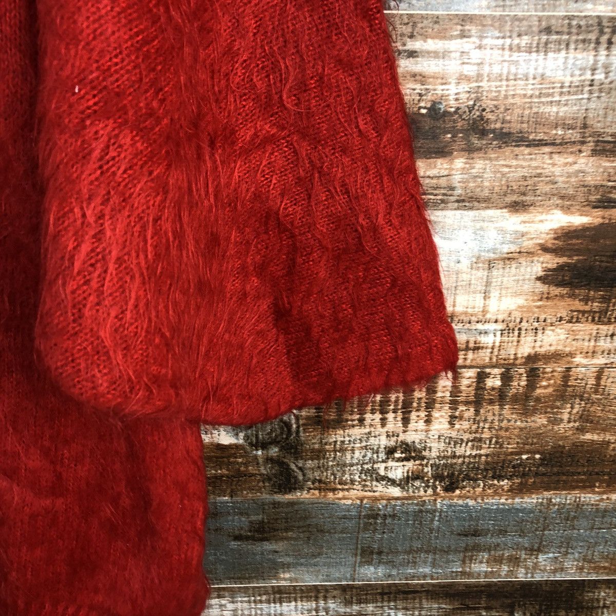 Homespun Knitwear × Japanese Brand Japanese Brand Red Mohair Cardigan #A2295 Size XL / US 12-14 / IT 48-50 - 14 Thumbnail
