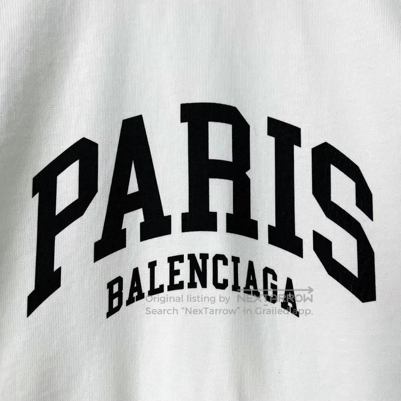 Balenciaga Balenciaga City Limited White Round Neck Letter Print T-Sh Size US M / EU 48-50 / 2 - 4 Thumbnail